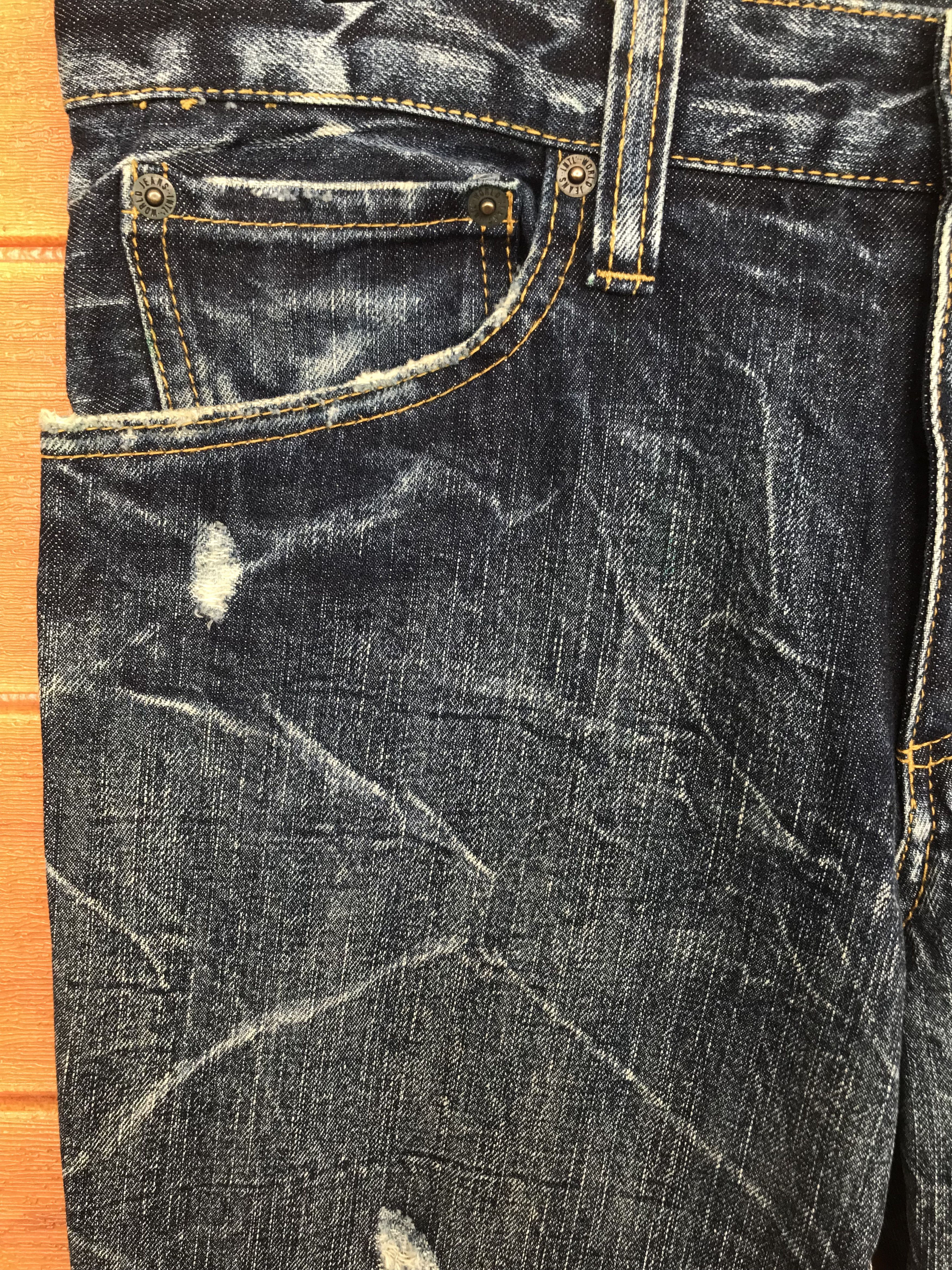 If Six Was Nine Japanese Brand Clawmark Lighting Distressed Denim Jeans Size US 32 / EU 48 - 4 Thumbnail