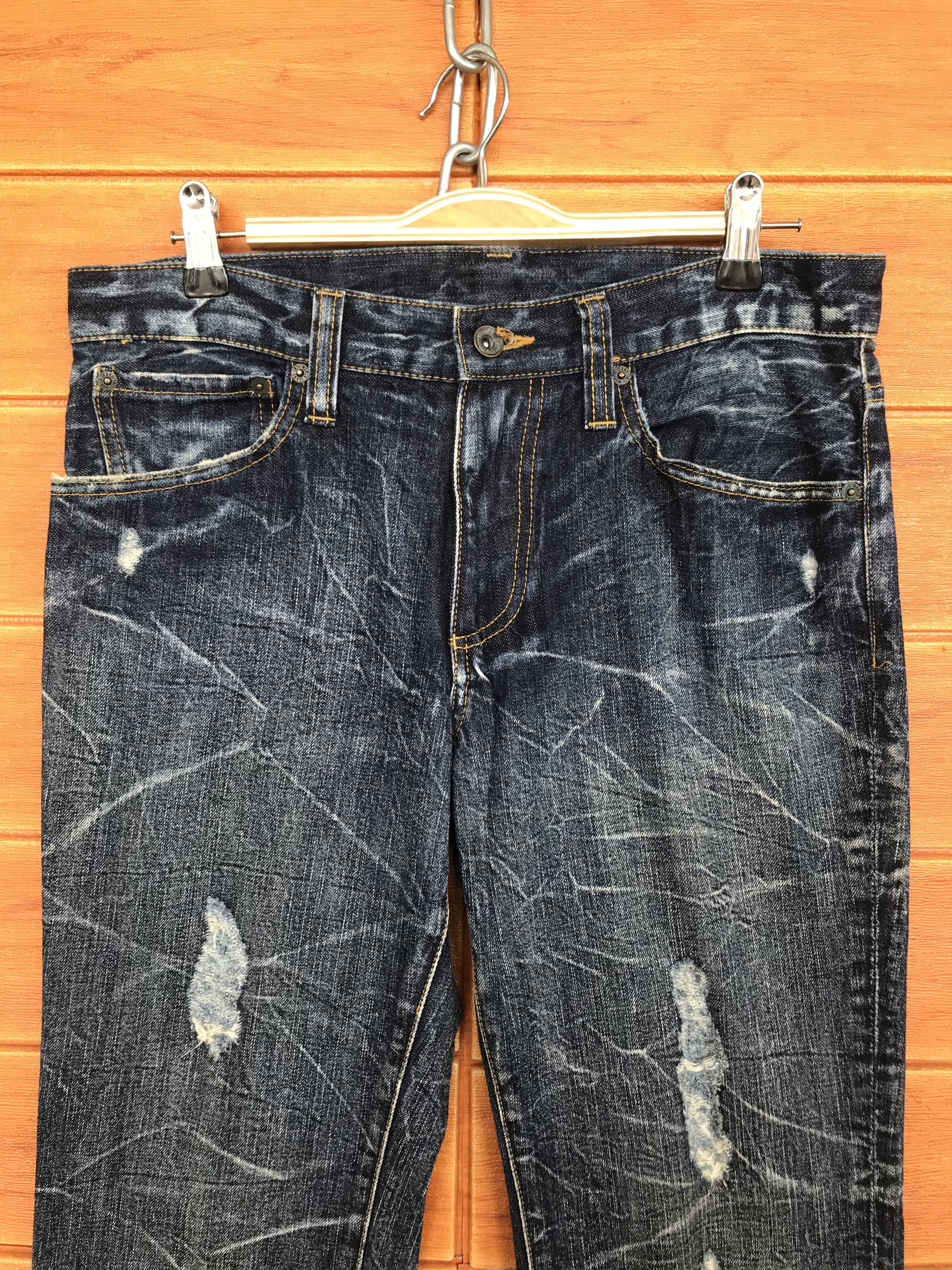 If Six Was Nine Japanese Brand Clawmark Lighting Distressed Denim Jeans Size US 32 / EU 48 - 3 Thumbnail