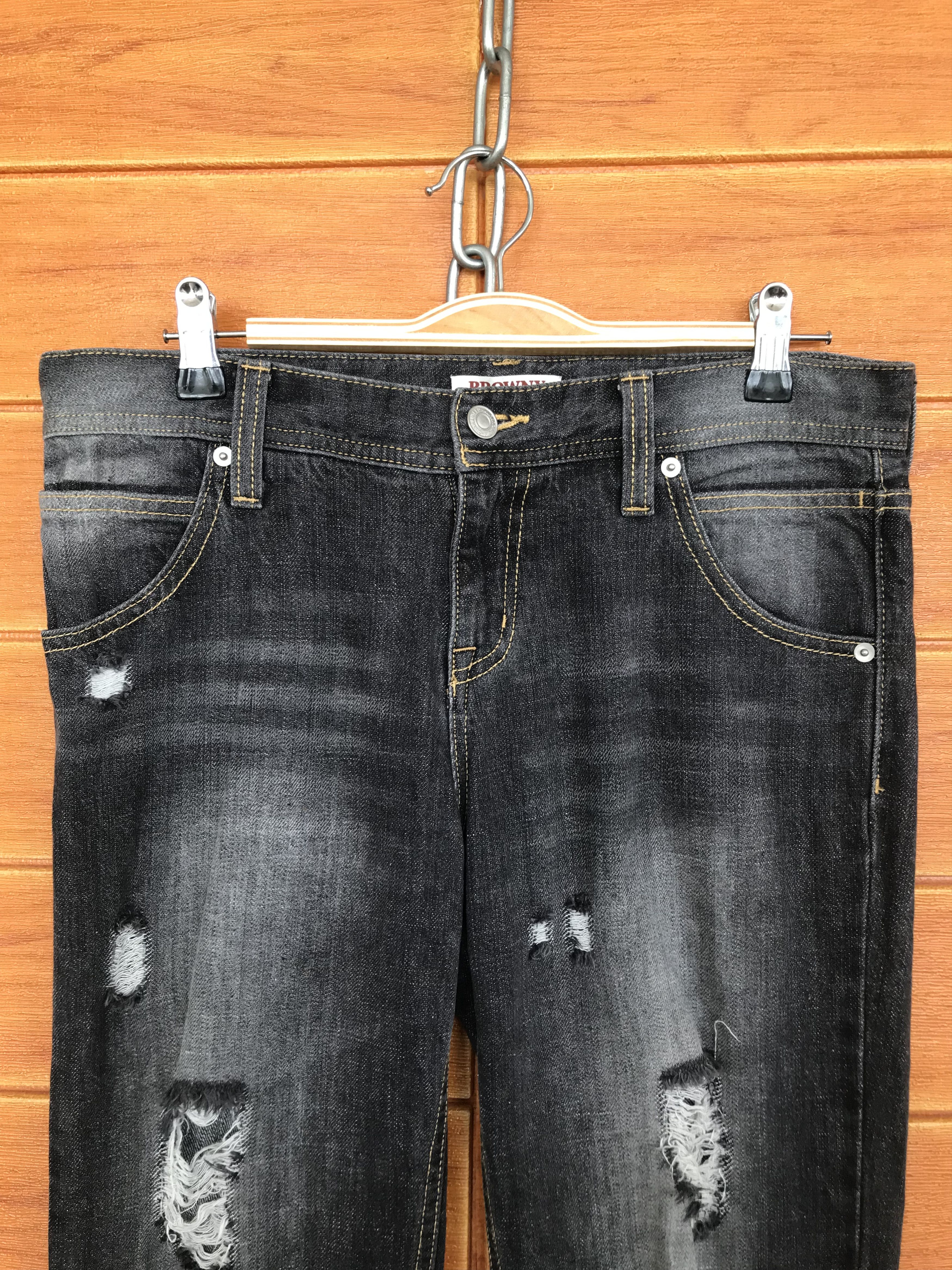 Hysteric Glamour Vintage Browny Japan Distressed Denim Jeans Size US 32 / EU 48 - 3 Thumbnail