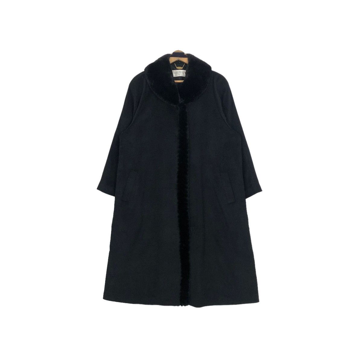 Balmain Balmain Paris Faux Fur Pure Cashmere Long Coat Size S / US 4 / IT 40 - 3 Thumbnail
