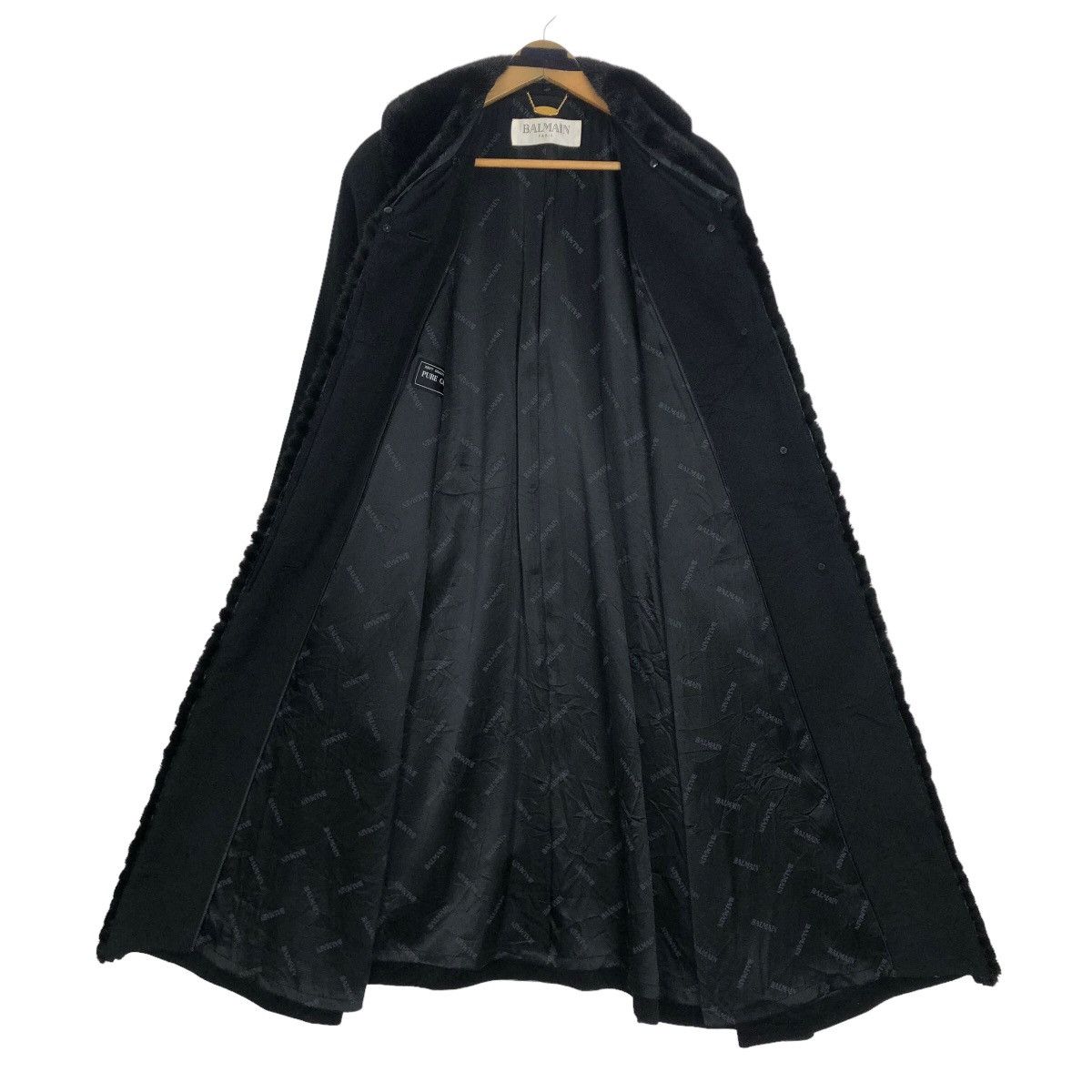 Balmain Balmain Paris Faux Fur Pure Cashmere Long Coat Size S / US 4 / IT 40 - 7 Thumbnail