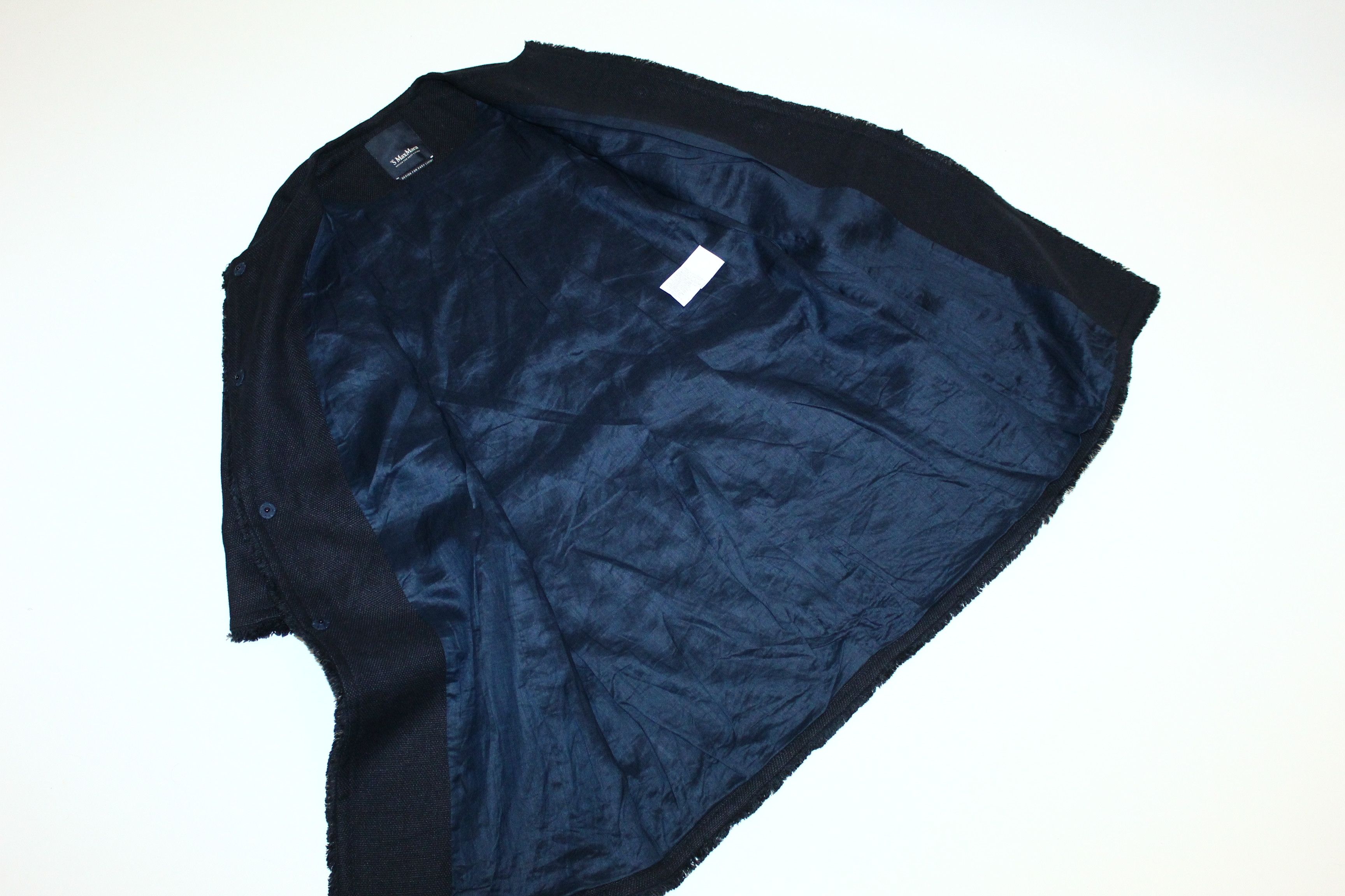 Weekend Max Mara Max Mara 'S Linen Mixed Japanese Style Collarless Tweed Coat Size L / US 10 / IT 46 - 6 Thumbnail
