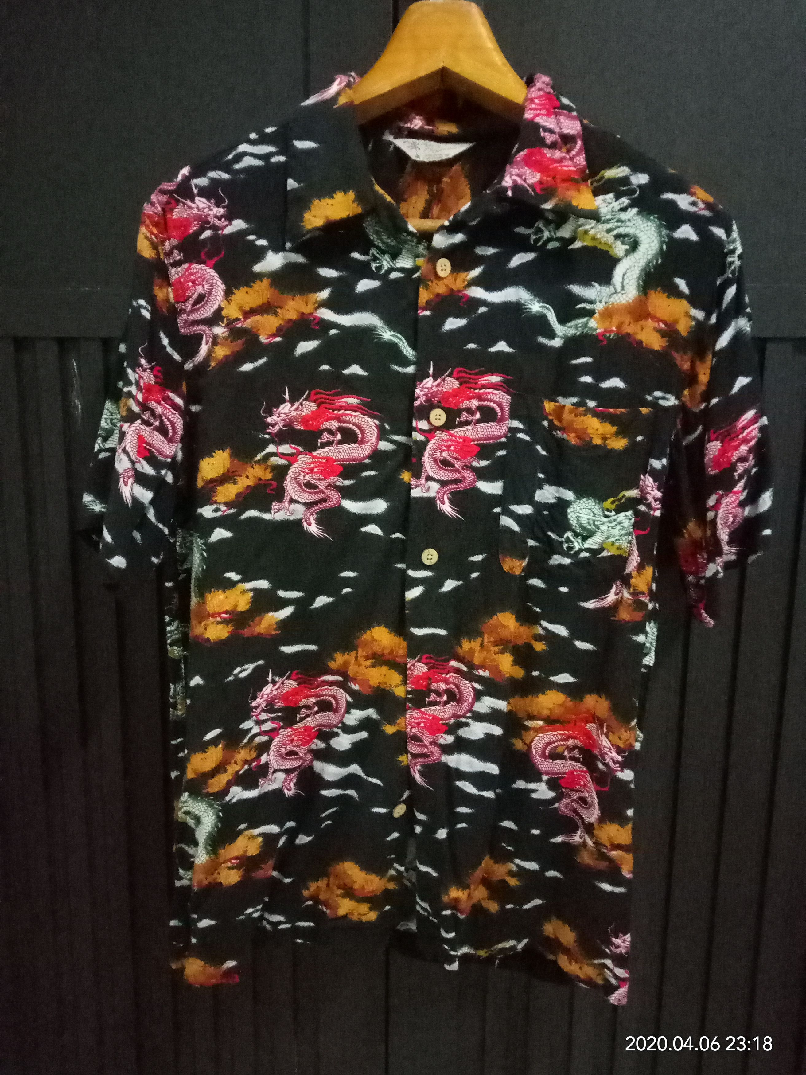 Japanese Brand Vintage Hawaiian Surf Design Dragons Japanese Fashion Size US M / EU 48-50 / 2 - 2 Thumbnail