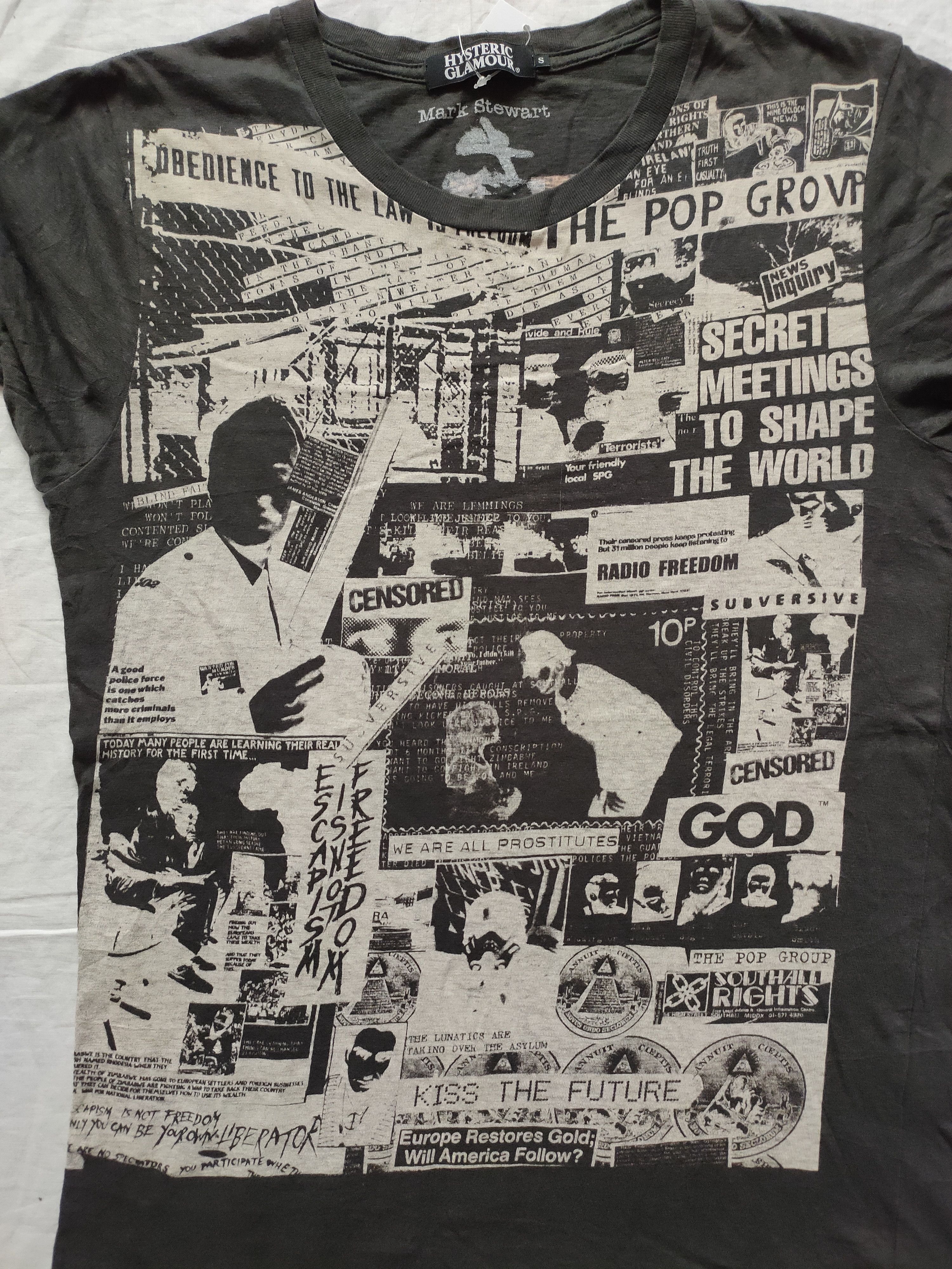 Hysteric Glamour Hysteric Glamour X Mark Stewart tshirt Size US S / EU 44-46 / 1 - 2 Thumbnail