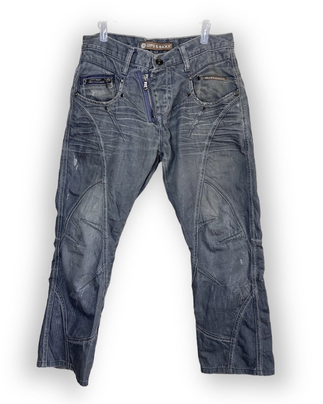 Cipo & Baxx Style Multipockets Denim Jeans Made In Turkey