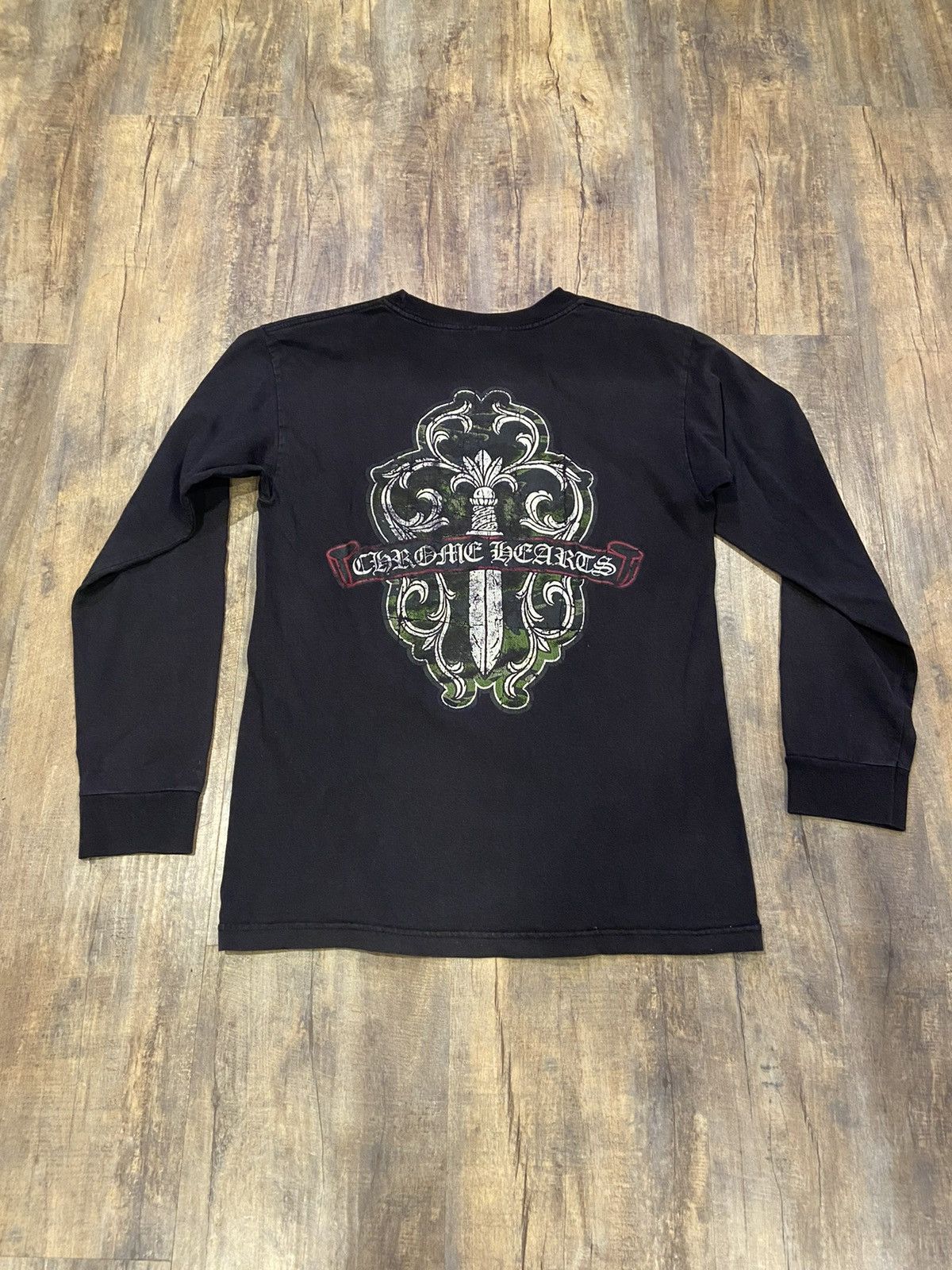 レア90s Chrome Hearts dagger L/S Tshirt