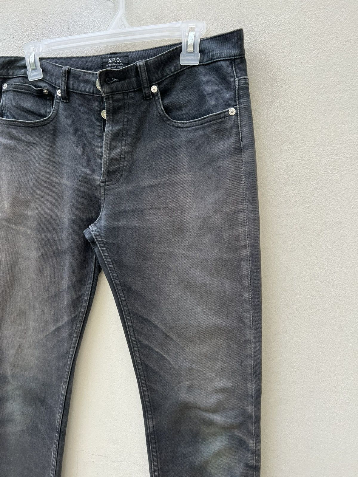 A.P.C. Vintage A.P.C. Petit Standard Sun Fade Black Denim Jeans Size US 30 / EU 46 - 11 Thumbnail