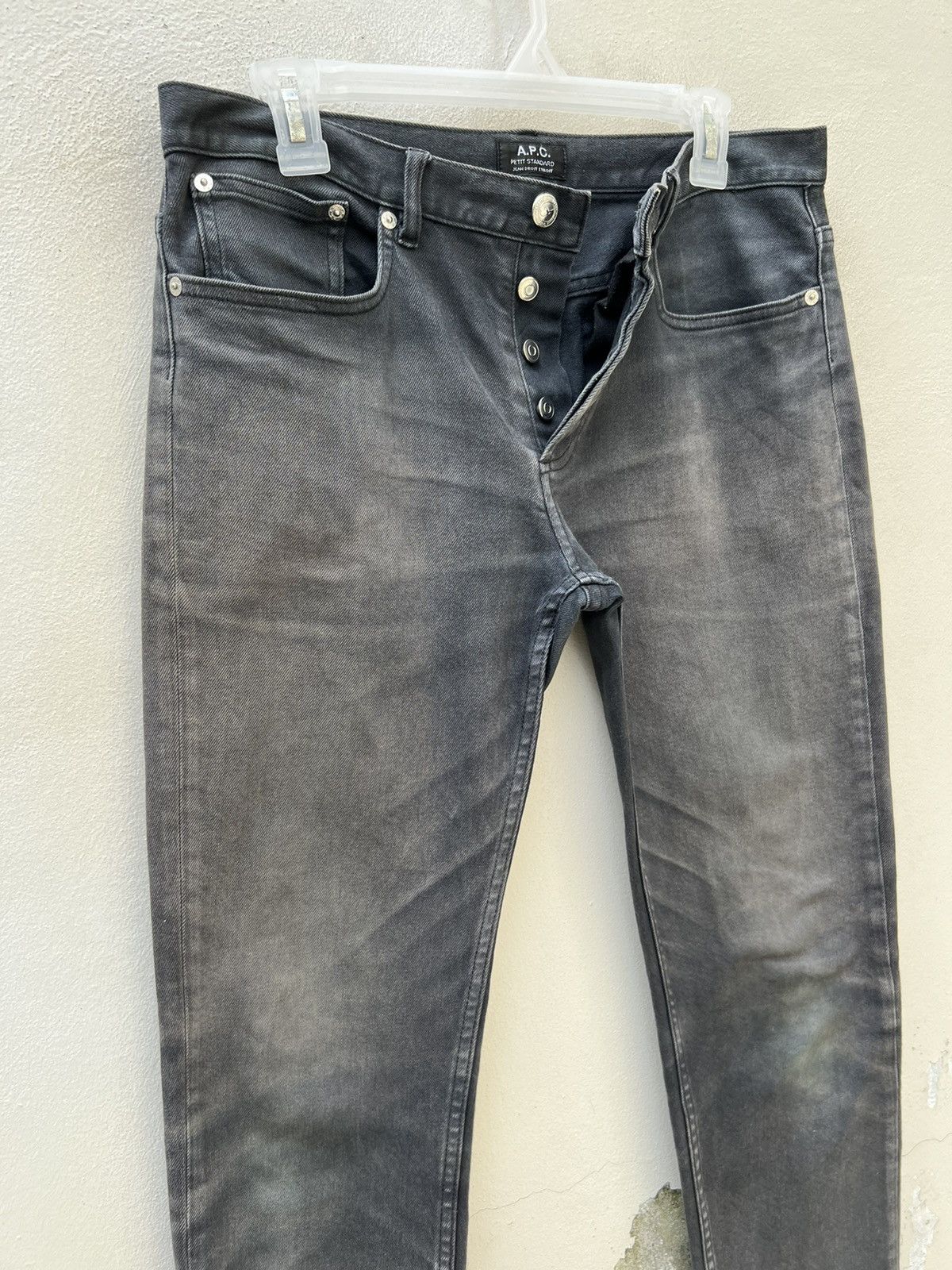 A.P.C. Vintage A.P.C. Petit Standard Sun Fade Black Denim Jeans Size US 30 / EU 46 - 8 Thumbnail