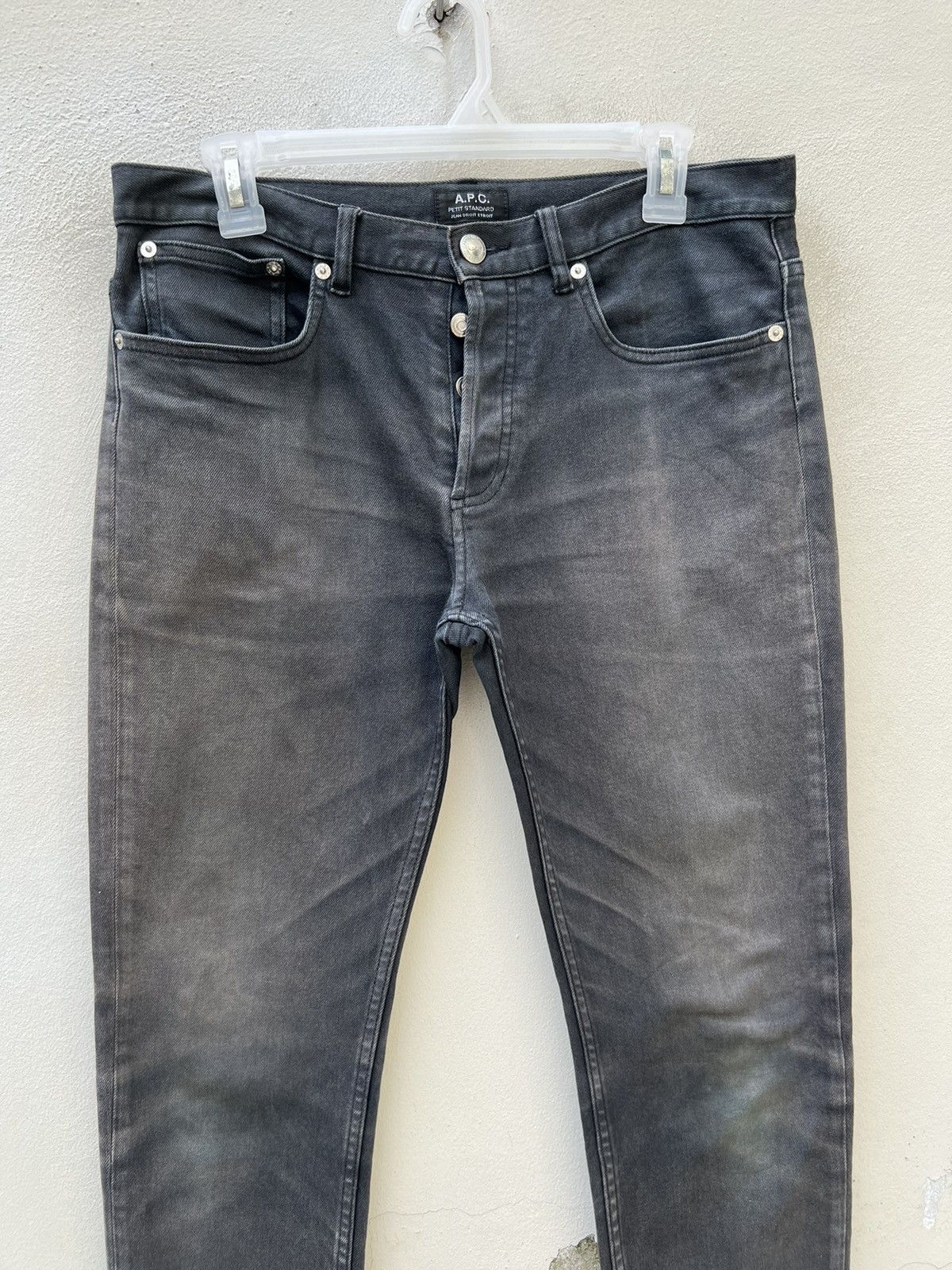 A.P.C. Vintage A.P.C. Petit Standard Sun Fade Black Denim Jeans Size US 30 / EU 46 - 7 Thumbnail