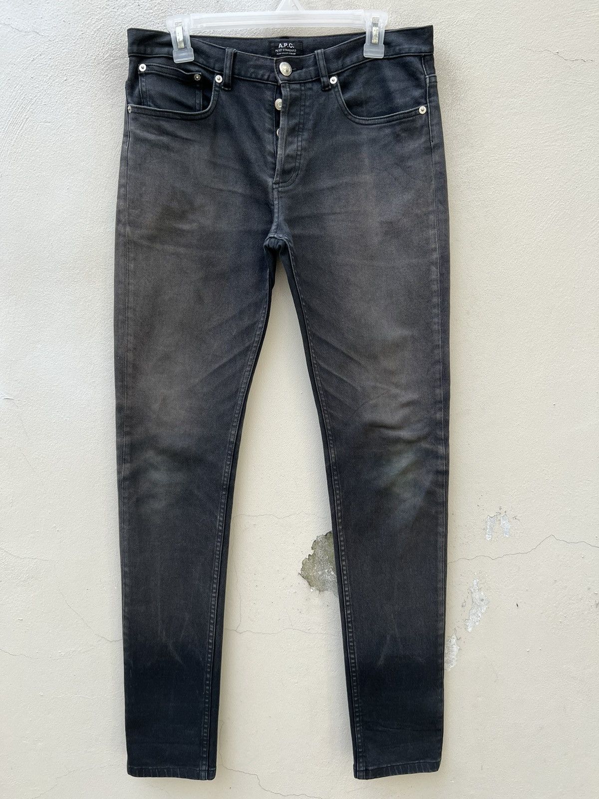 A.P.C. Vintage A.P.C. Petit Standard Sun Fade Black Denim Jeans Size US 30 / EU 46 - 6 Thumbnail