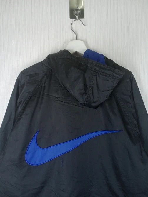 Nike × Vintage Rare Vintage 90s Nike Big Logo Long Hoodie Jacket Size US XL / EU 56 / 4 - 6 Thumbnail