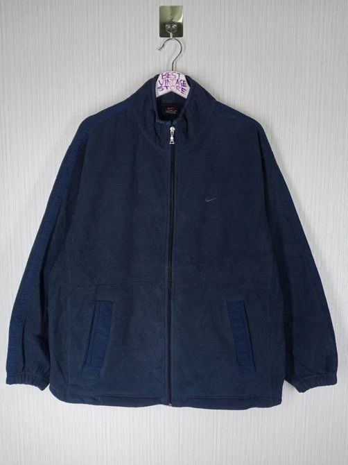 Nike Rare Vintage Nike Small Logo Full Zip Fleece Jacket Size US L / EU 52-54 / 3 - 2 Thumbnail