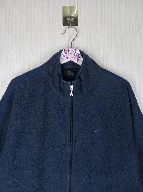 Nike Rare Vintage Nike Small Logo Full Zip Fleece Jacket Size US L / EU 52-54 / 3 - 1 Thumbnail