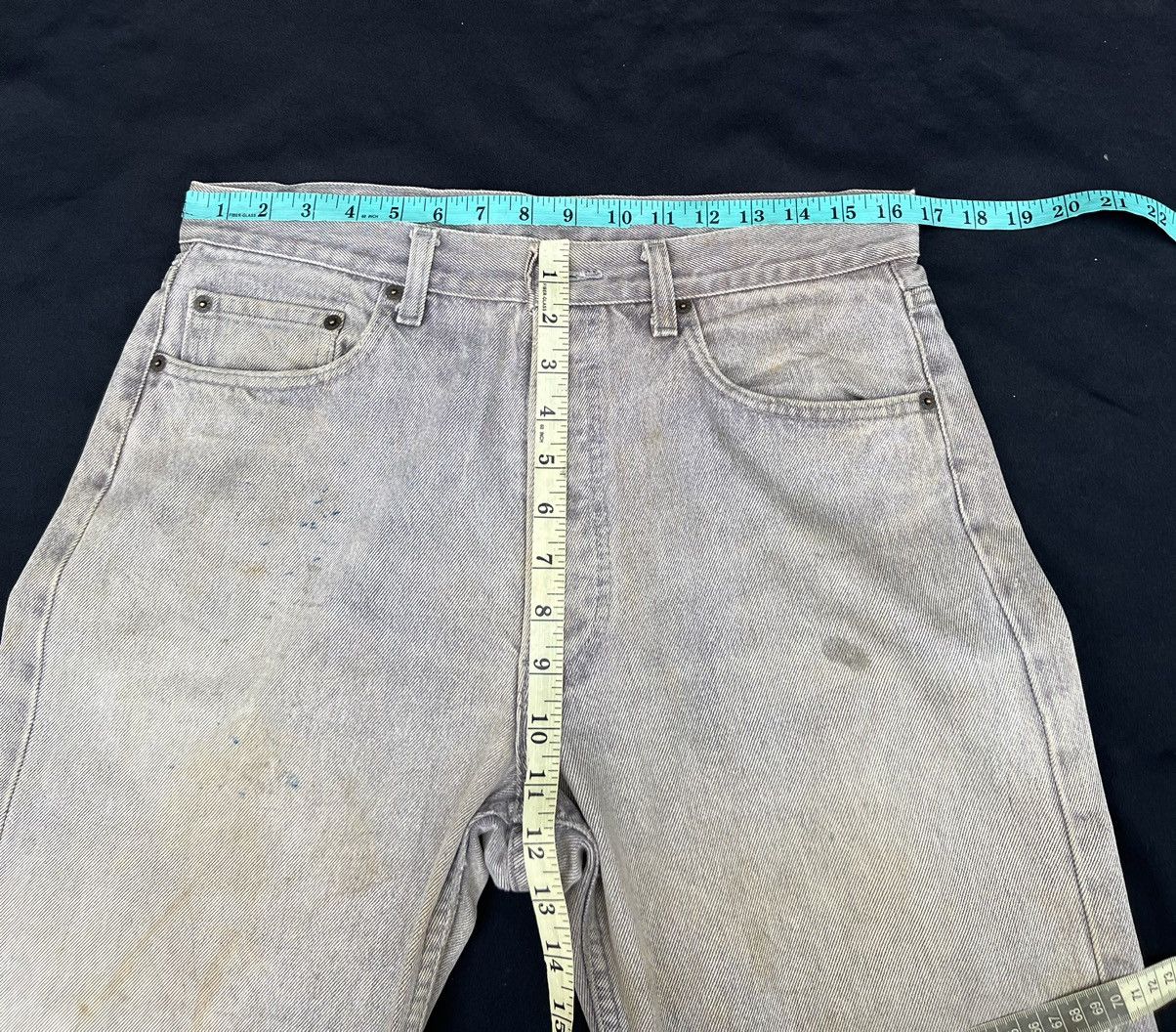 Levi's Trashed VTG 80s Levi’s 501 Sun Fade Black Denim Mud Jeans Size US 33 - 2 Thumbnail