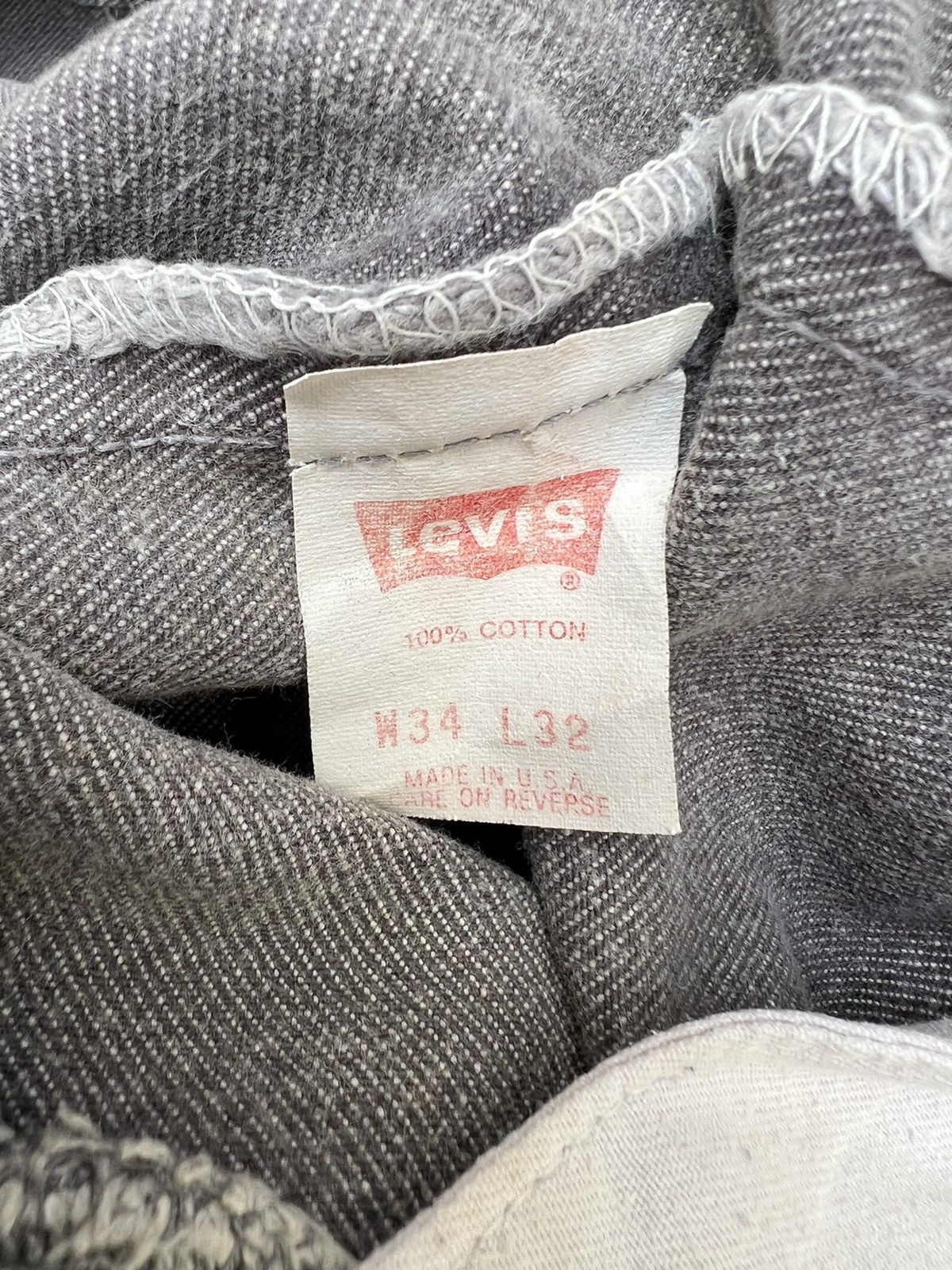 Levi's Trashed VTG 80s Levi’s 501 Sun Fade Black Denim Mud Jeans Size US 33 - 23 Thumbnail
