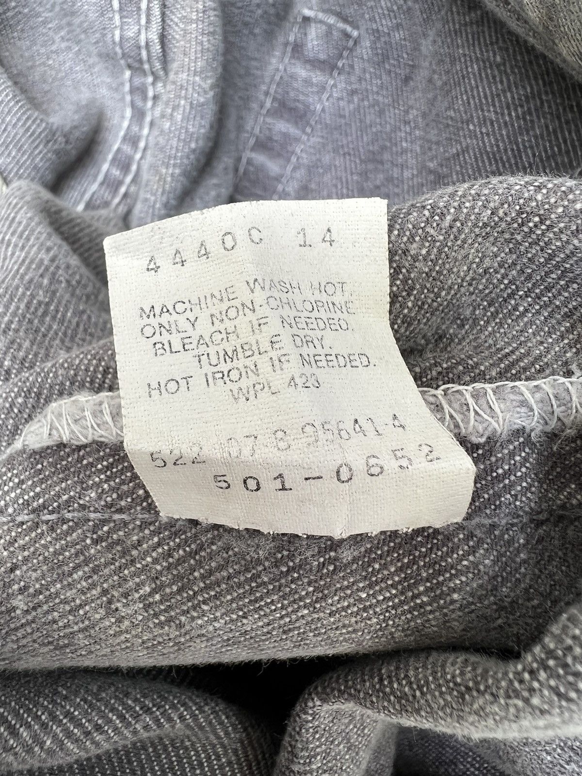 Levi's Trashed VTG 80s Levi’s 501 Sun Fade Black Denim Mud Jeans Size US 33 - 24 Thumbnail