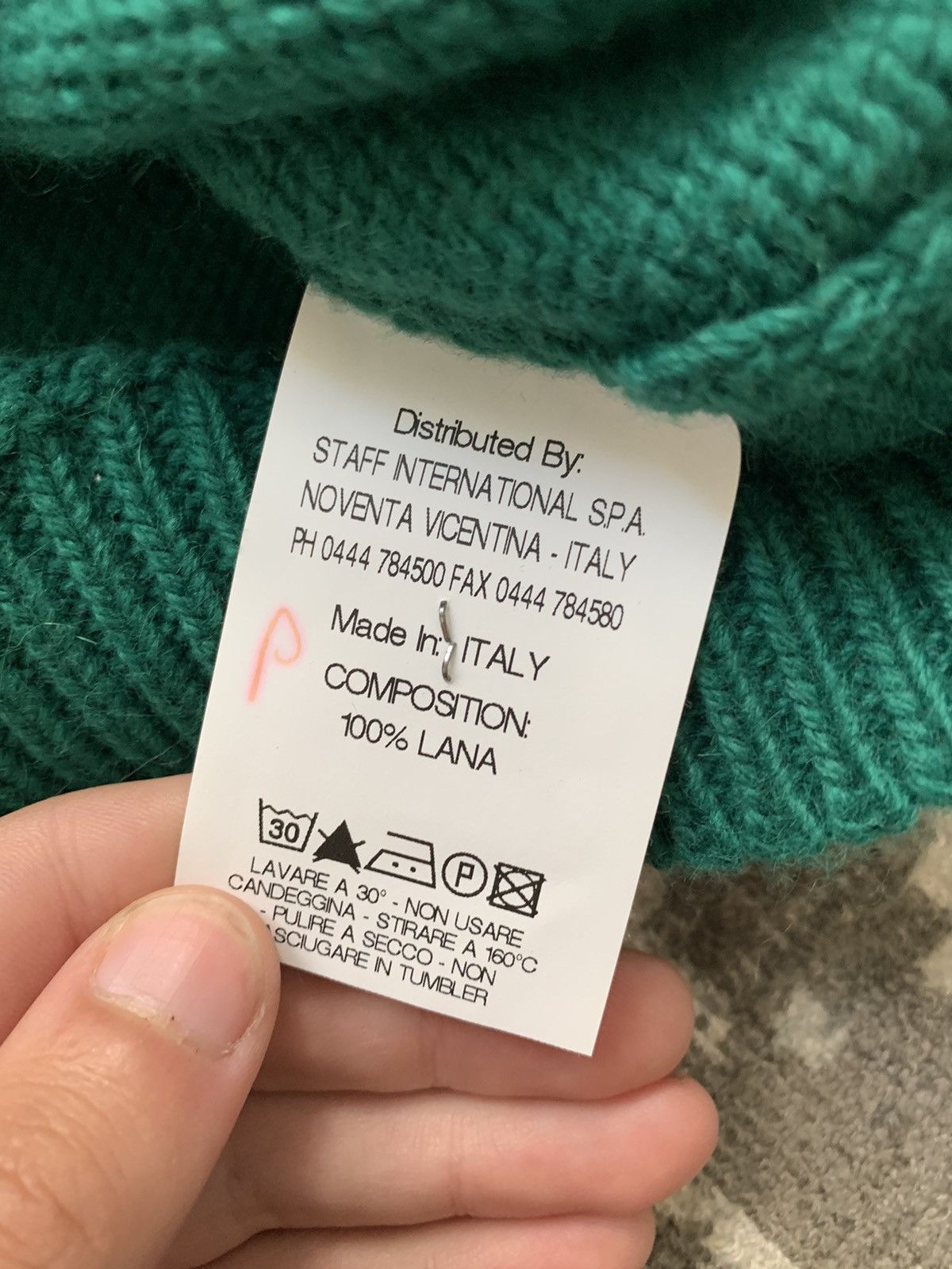 Maison Margiela SAMPLE MARGIELA Green V Neck Sweater Size US M / EU 48-50 / 2 - 5 Thumbnail