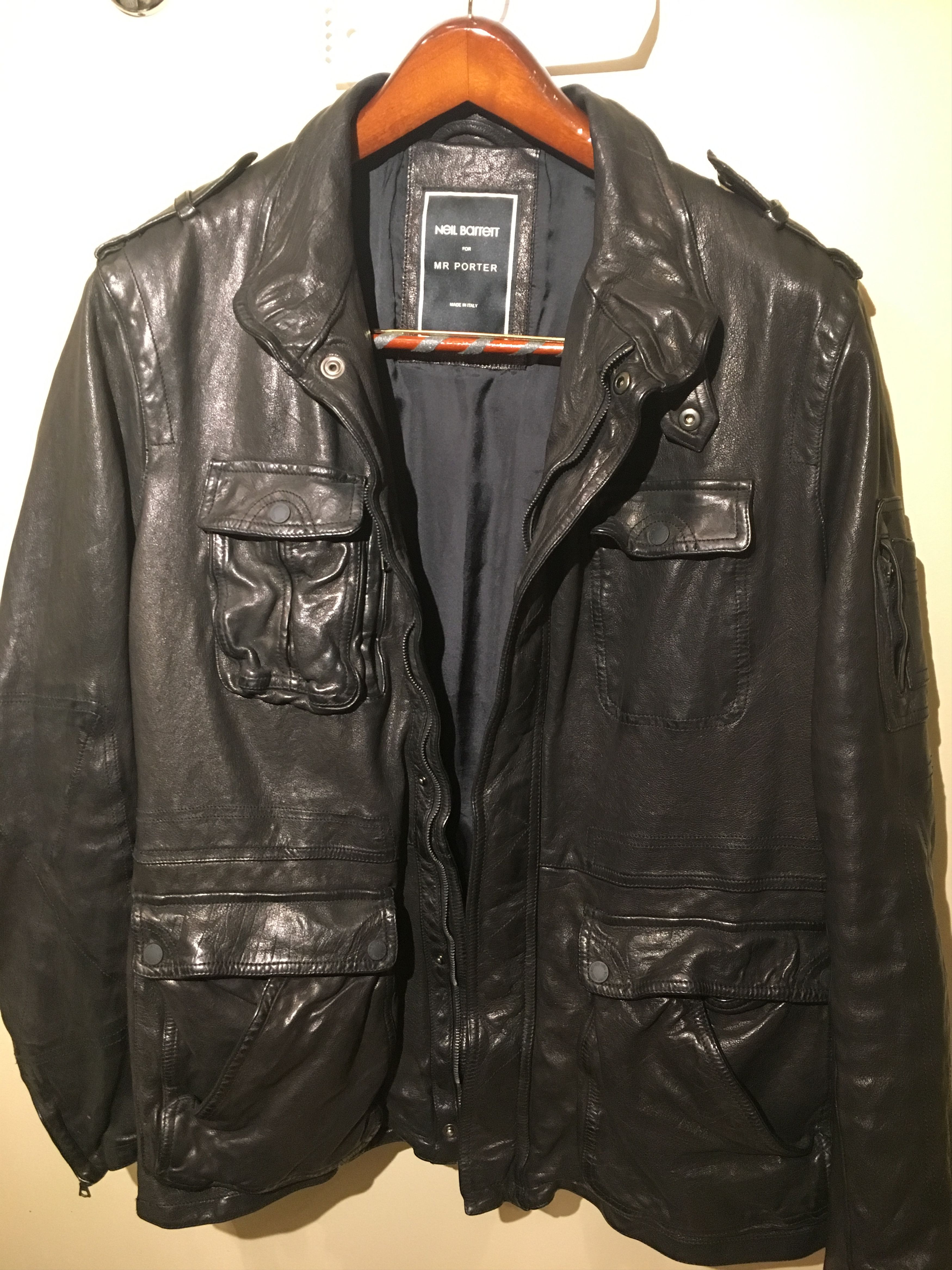 Neil Barrett Neil Barrett x Mr. Porter Leather Jacket XXL 