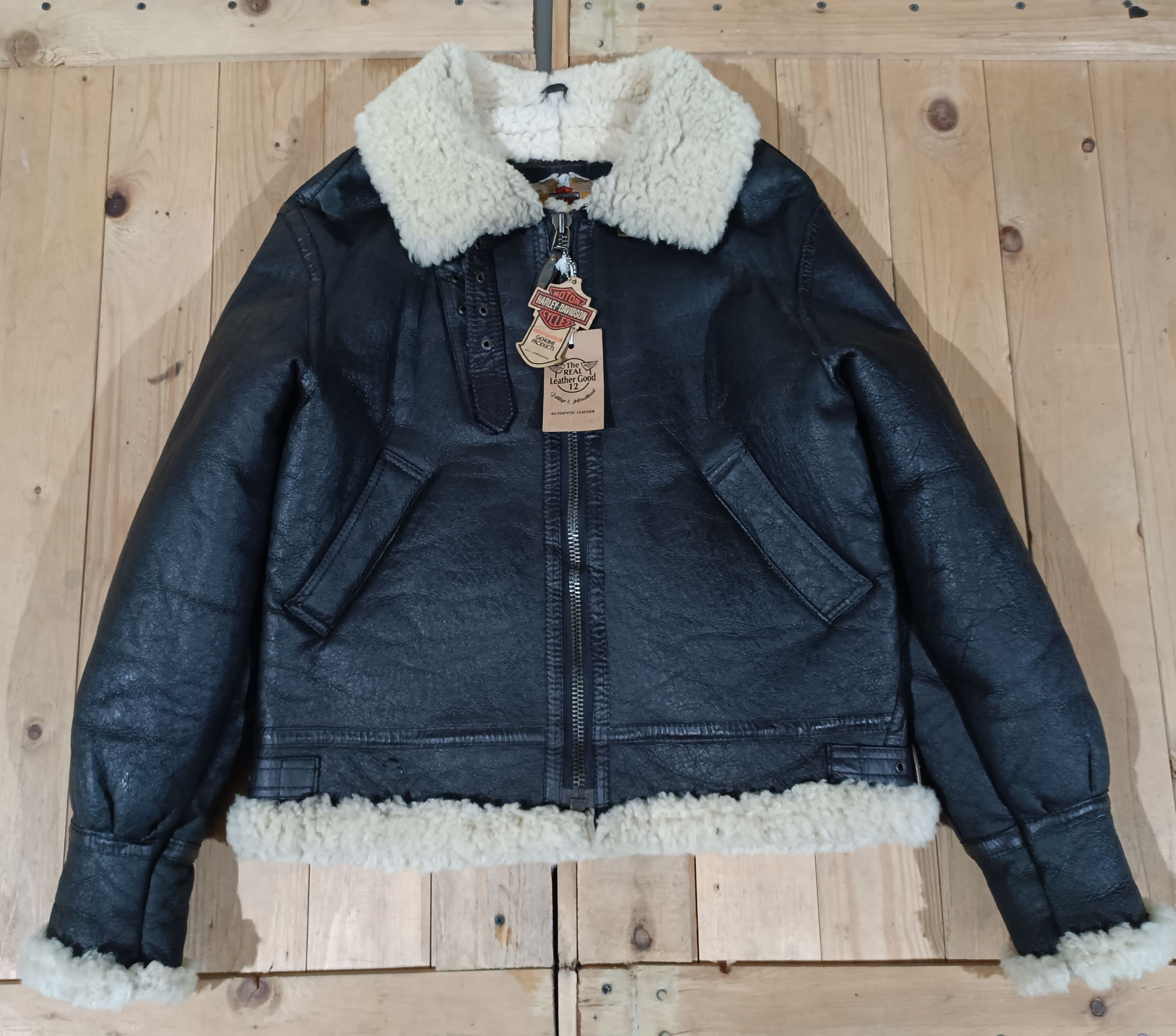 Harley Davidson HARLEY DAVIDSON TYPE B3 FLIGHT SHEEPSKIN FLIGHT JACKET Size US M / EU 48-50 / 2 - 2 Thumbnail