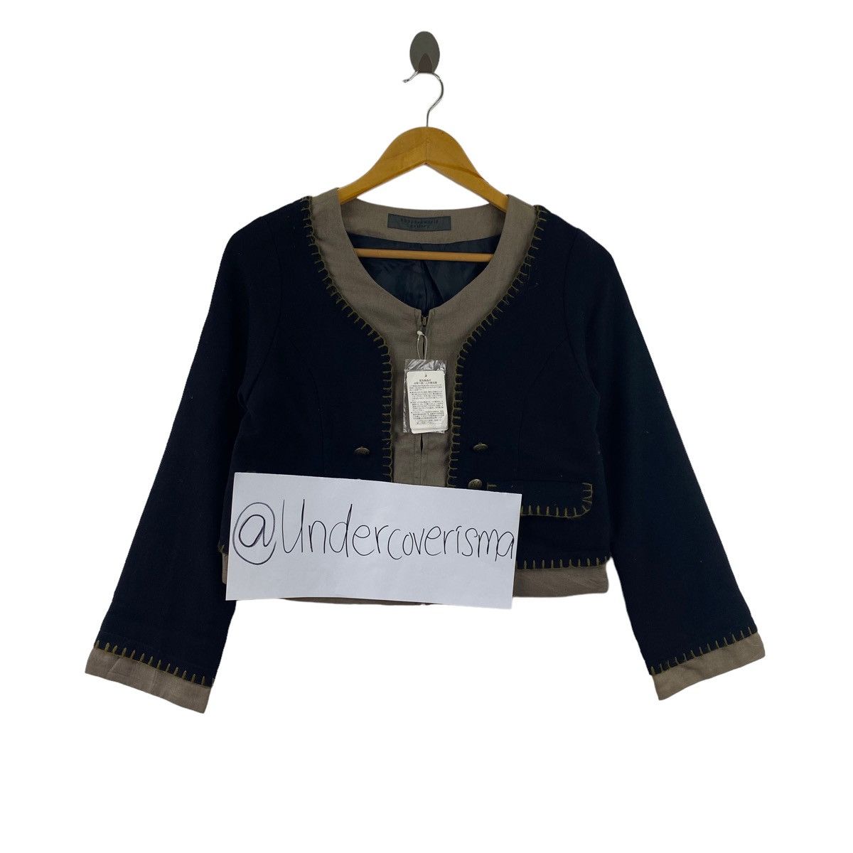 Vintage E HYPHENWORLD GALLERY Crop Top Blazer Coat Jacket Size ONE SIZE - 1 Thumbnail