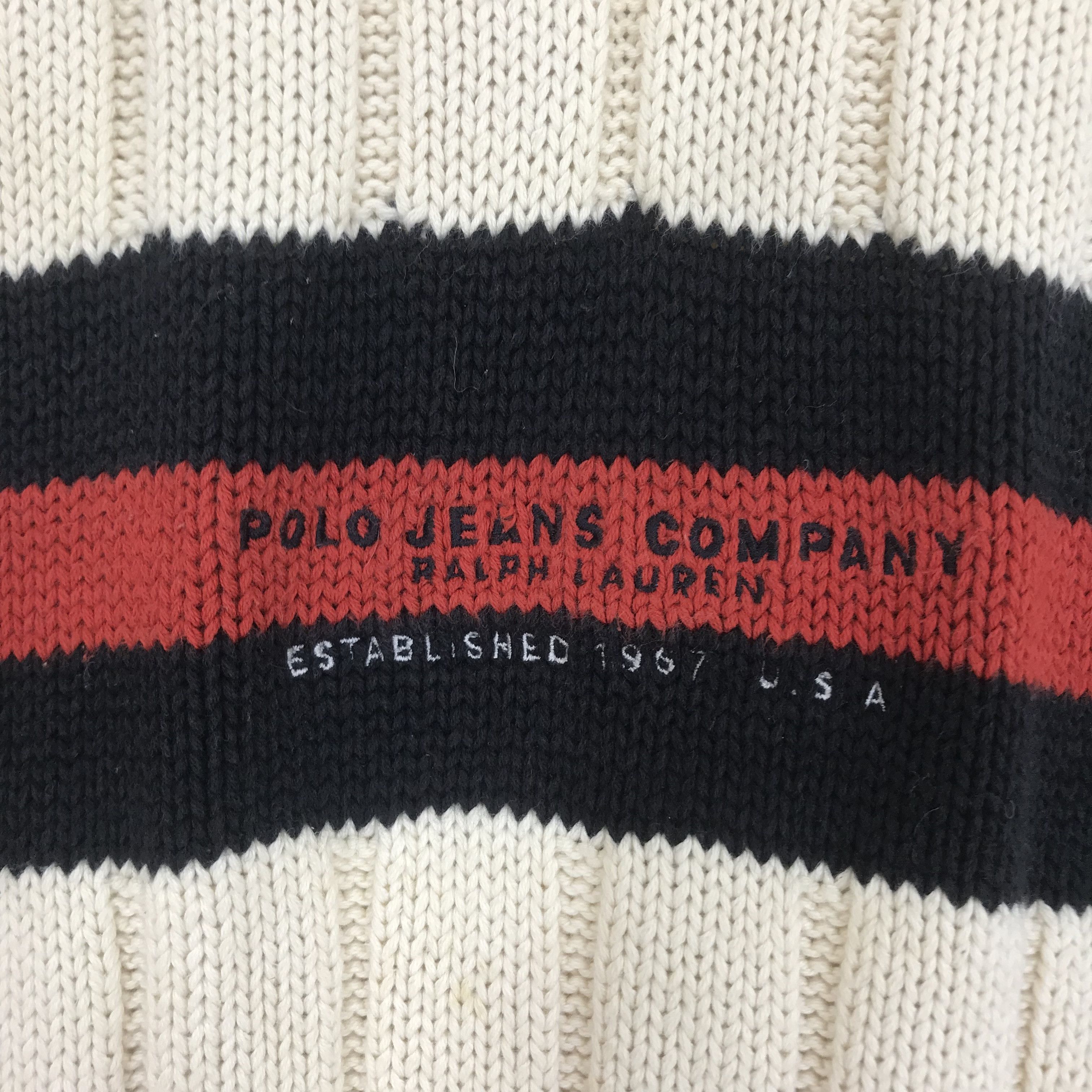 Polo Ralph Lauren Polo Jeans Company Ralph Lauren Half Zipper Stripes Size US S / EU 44-46 / 1 - 4 Thumbnail