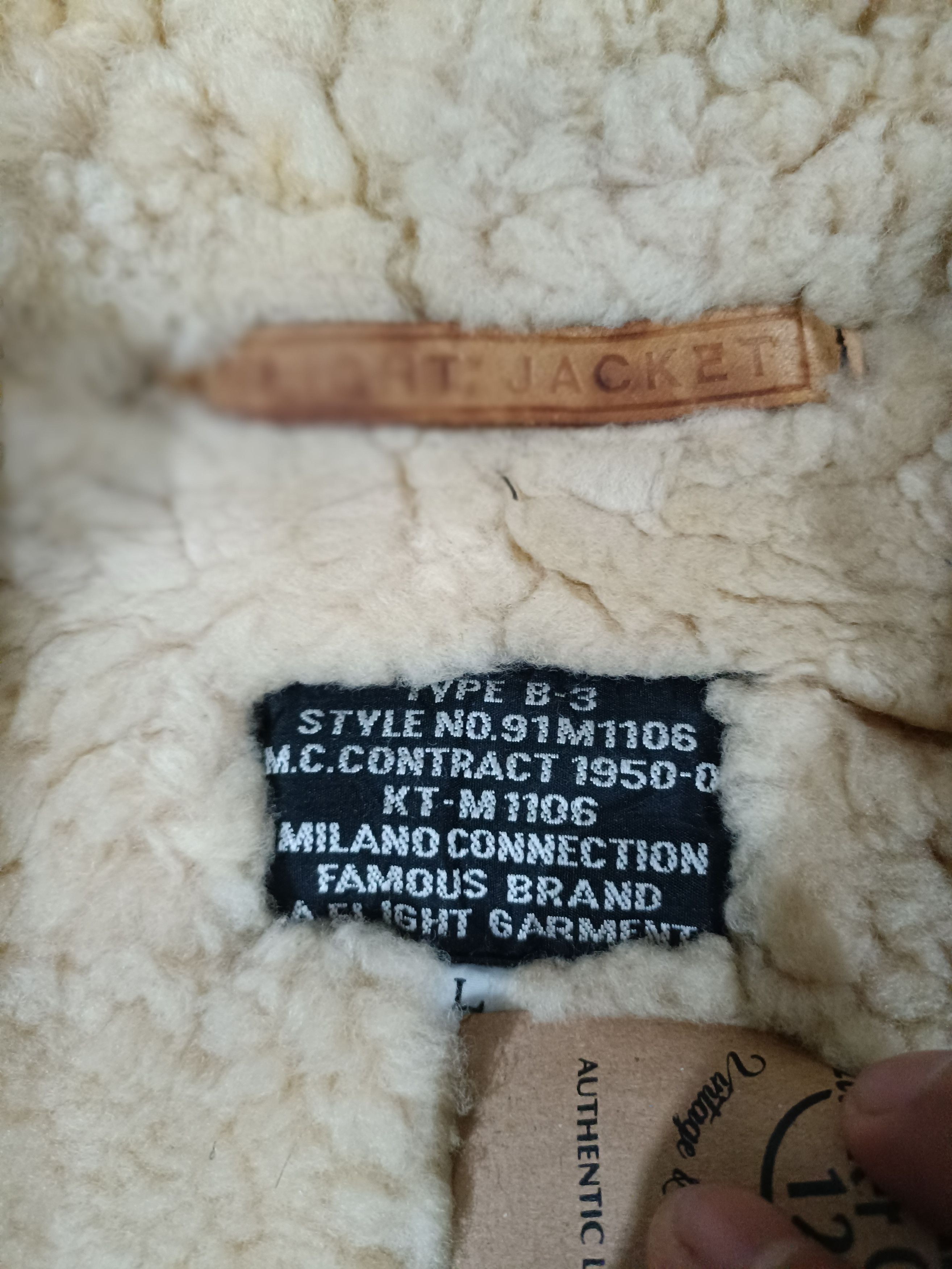 Genuine Leather MILANO CONNECTION LEATHER TYPE B3 SHEEPSKIN FLIGHT JACKET Size US L / EU 52-54 / 3 - 3 Thumbnail