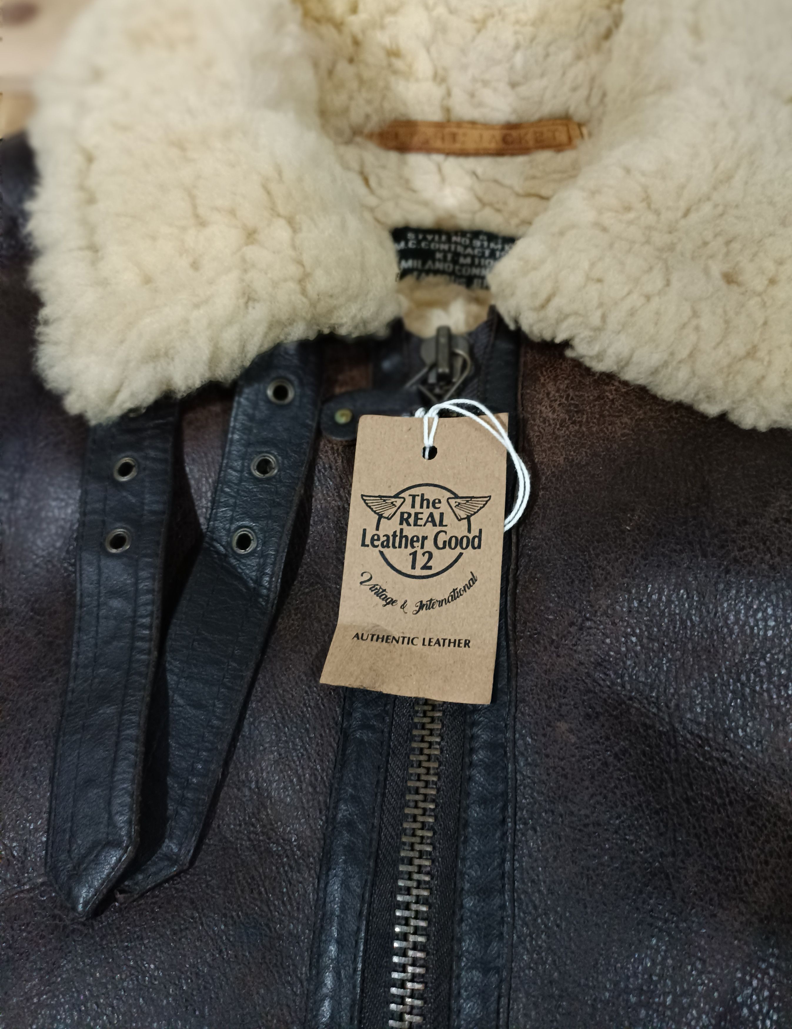 Genuine Leather MILANO CONNECTION LEATHER TYPE B3 SHEEPSKIN FLIGHT JACKET Size US L / EU 52-54 / 3 - 6 Thumbnail