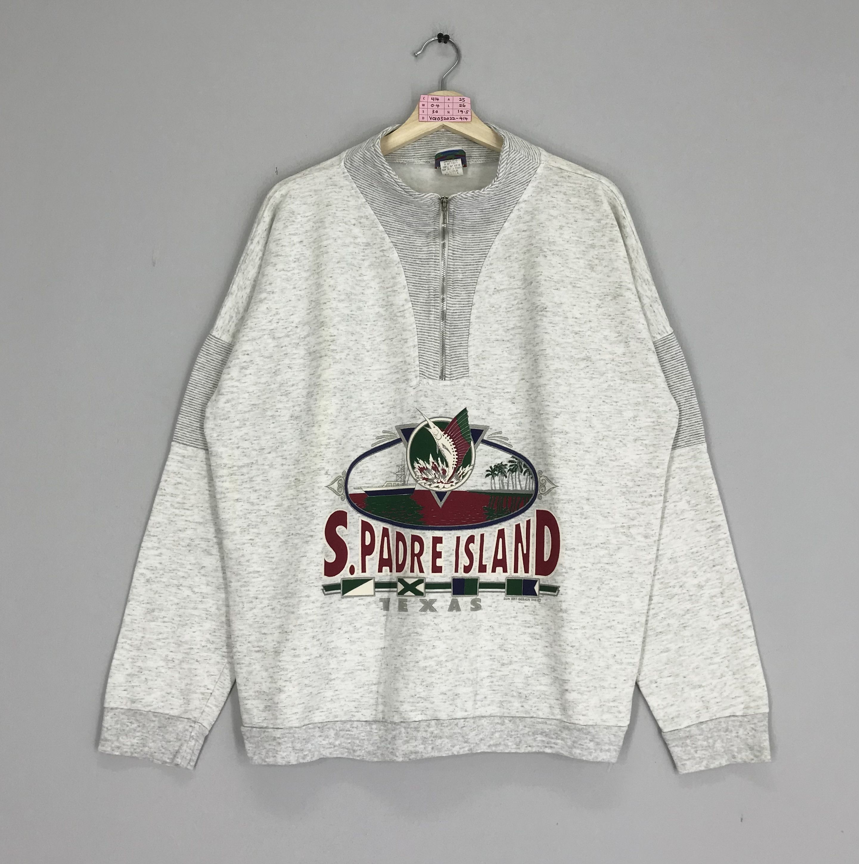 Vintage Vintage South Padre Island Texas Half Zipper Sweater Texas Size US L / EU 52-54 / 3 - 1 Thumbnail