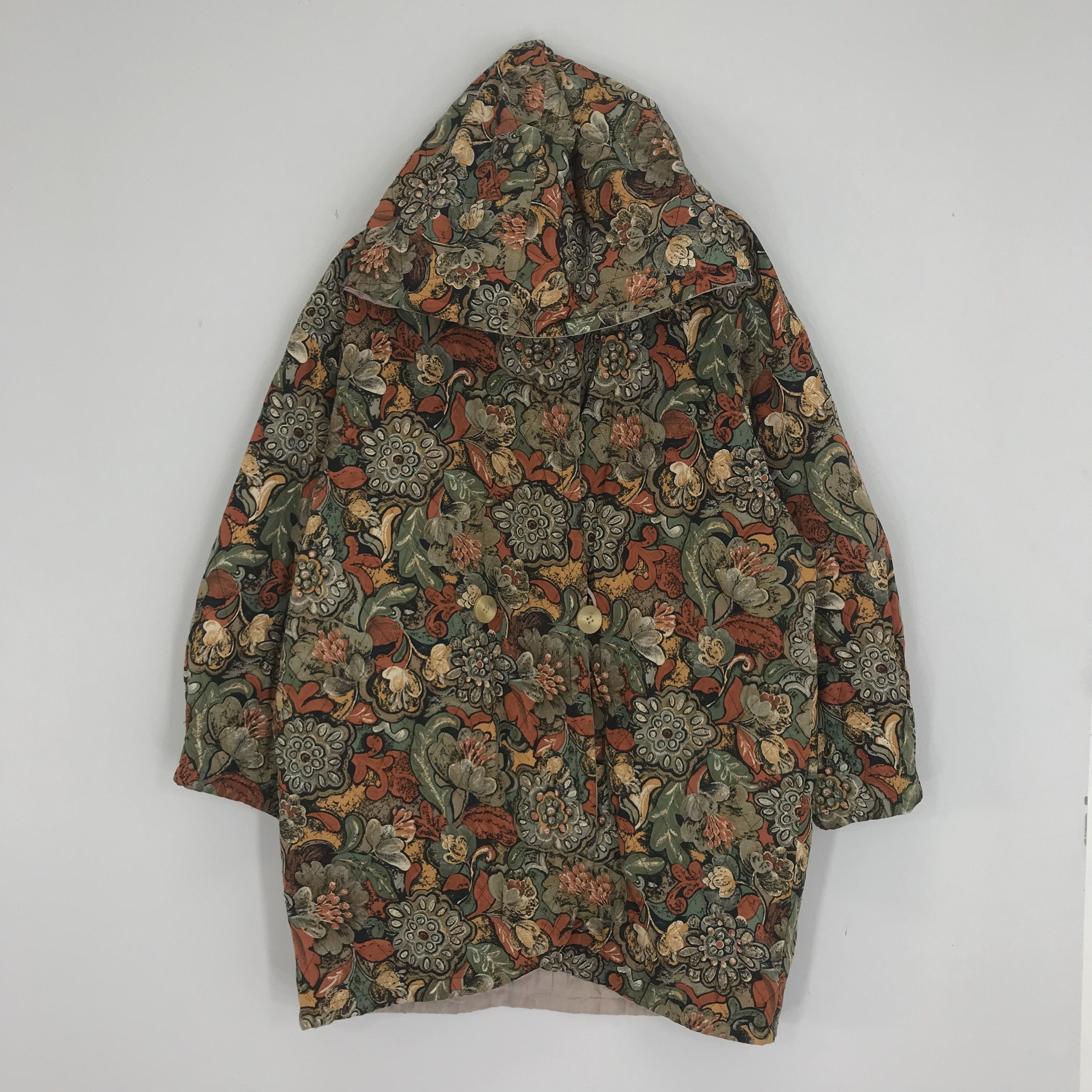 Arts & Science Retro Tropical Jacket Hoodie Overprinted Roses Flower Size US L / EU 52-54 / 3 - 1 Thumbnail