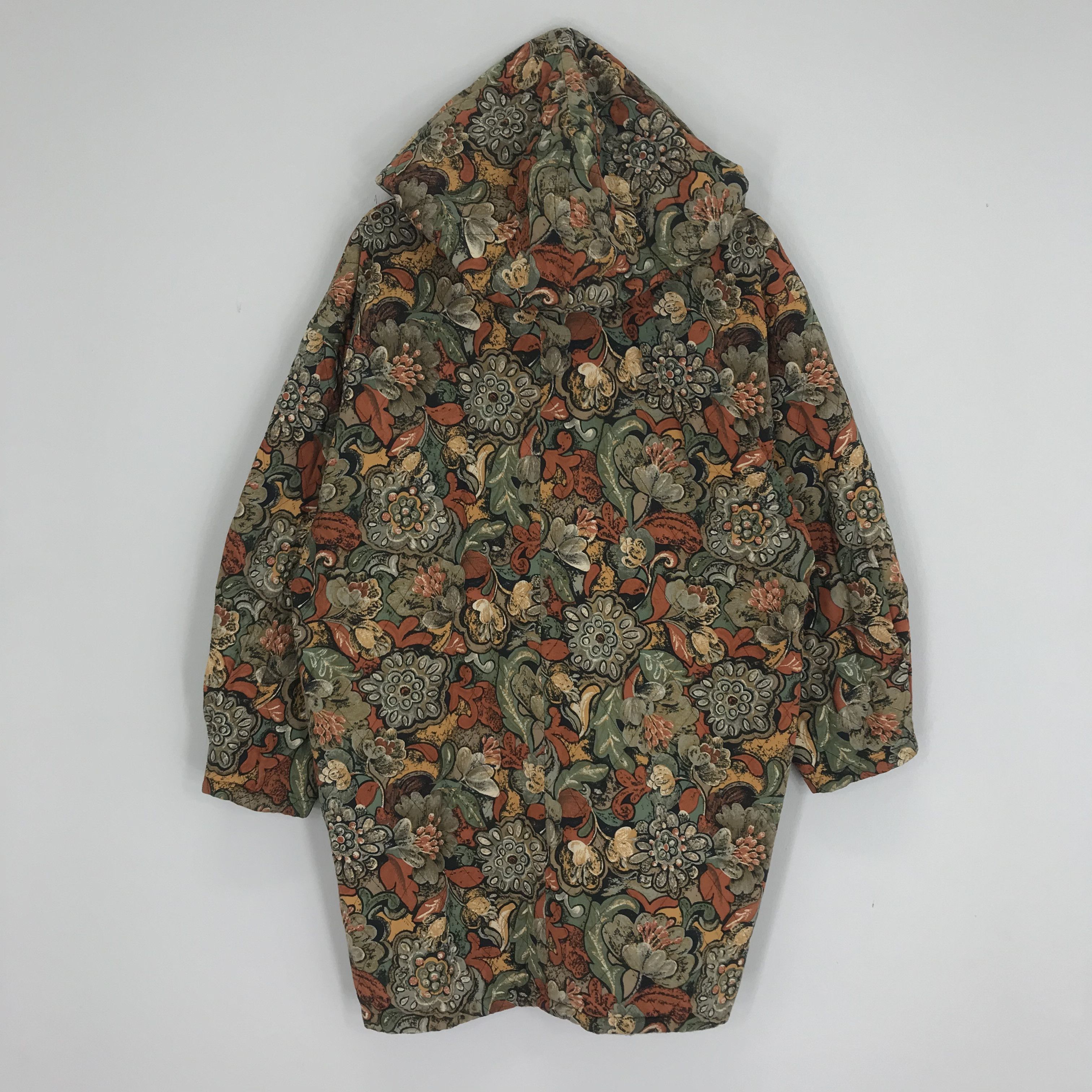 Arts & Science Retro Tropical Jacket Hoodie Overprinted Roses Flower Size US L / EU 52-54 / 3 - 2 Thumbnail
