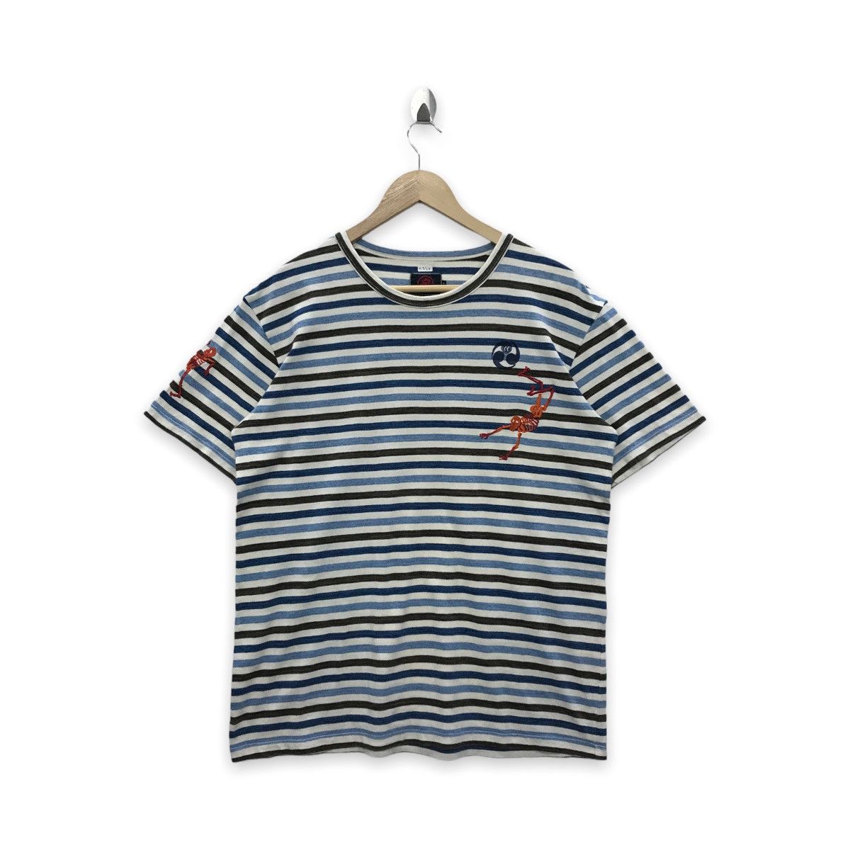 Rare!! Vintage Japanese Brand Stripe Tee