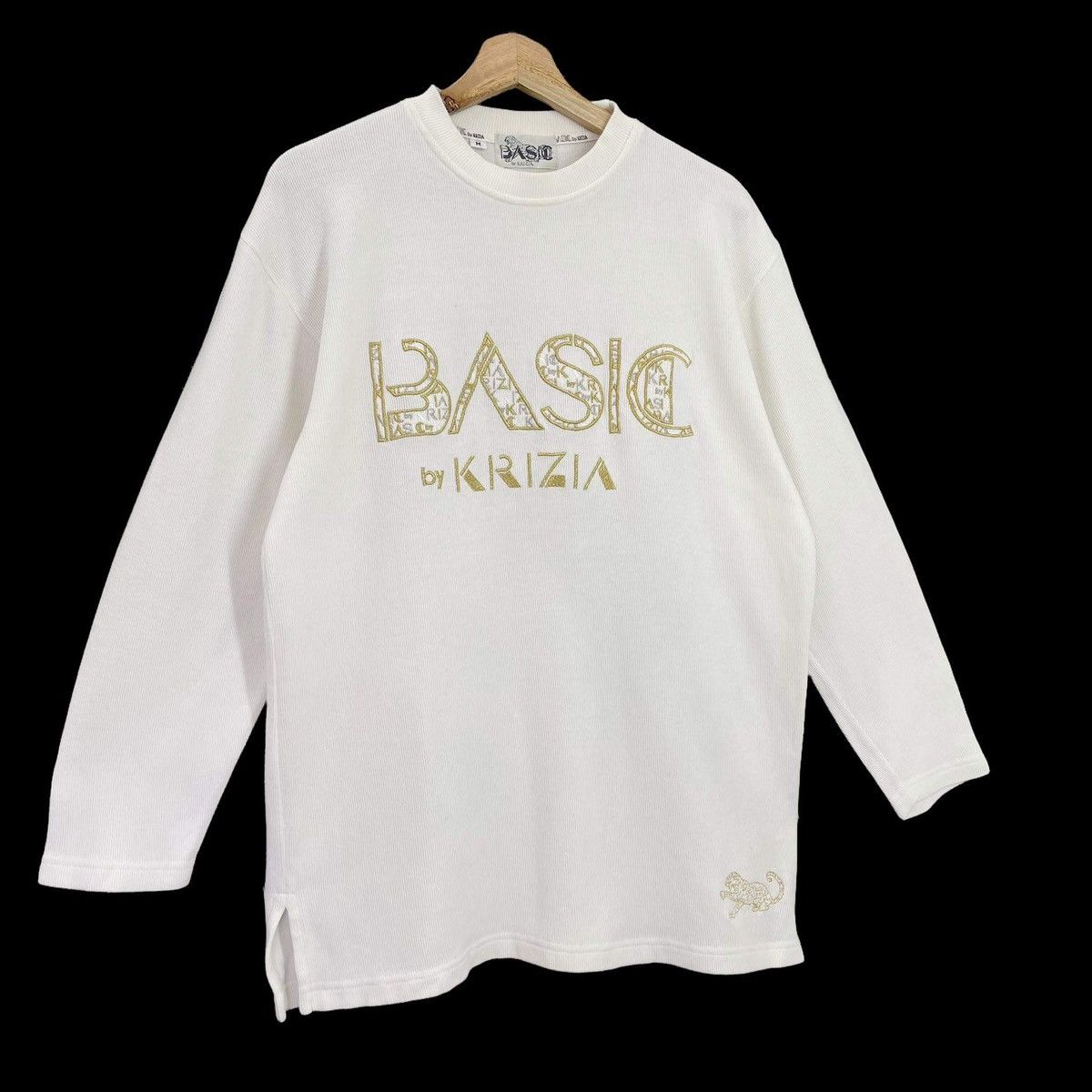 Vintage Basic By Krizia Big Logo Longsleeve Tshirt Size M Size US M / EU 48-50 / 2 - 2 Thumbnail