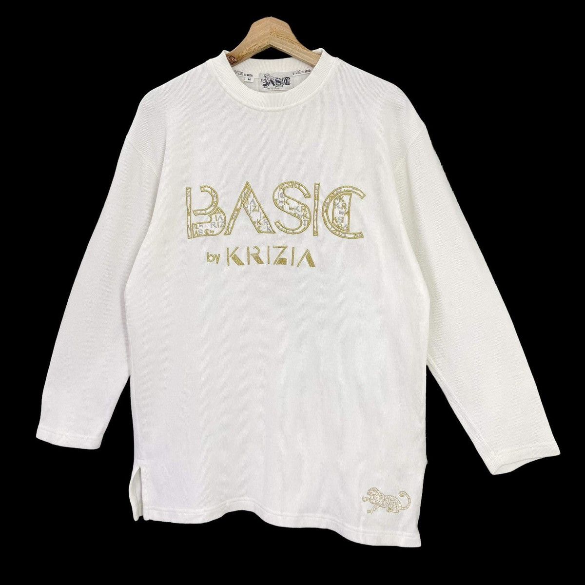 Vintage Basic By Krizia Big Logo Longsleeve Tshirt Size M Size US M / EU 48-50 / 2 - 3 Thumbnail