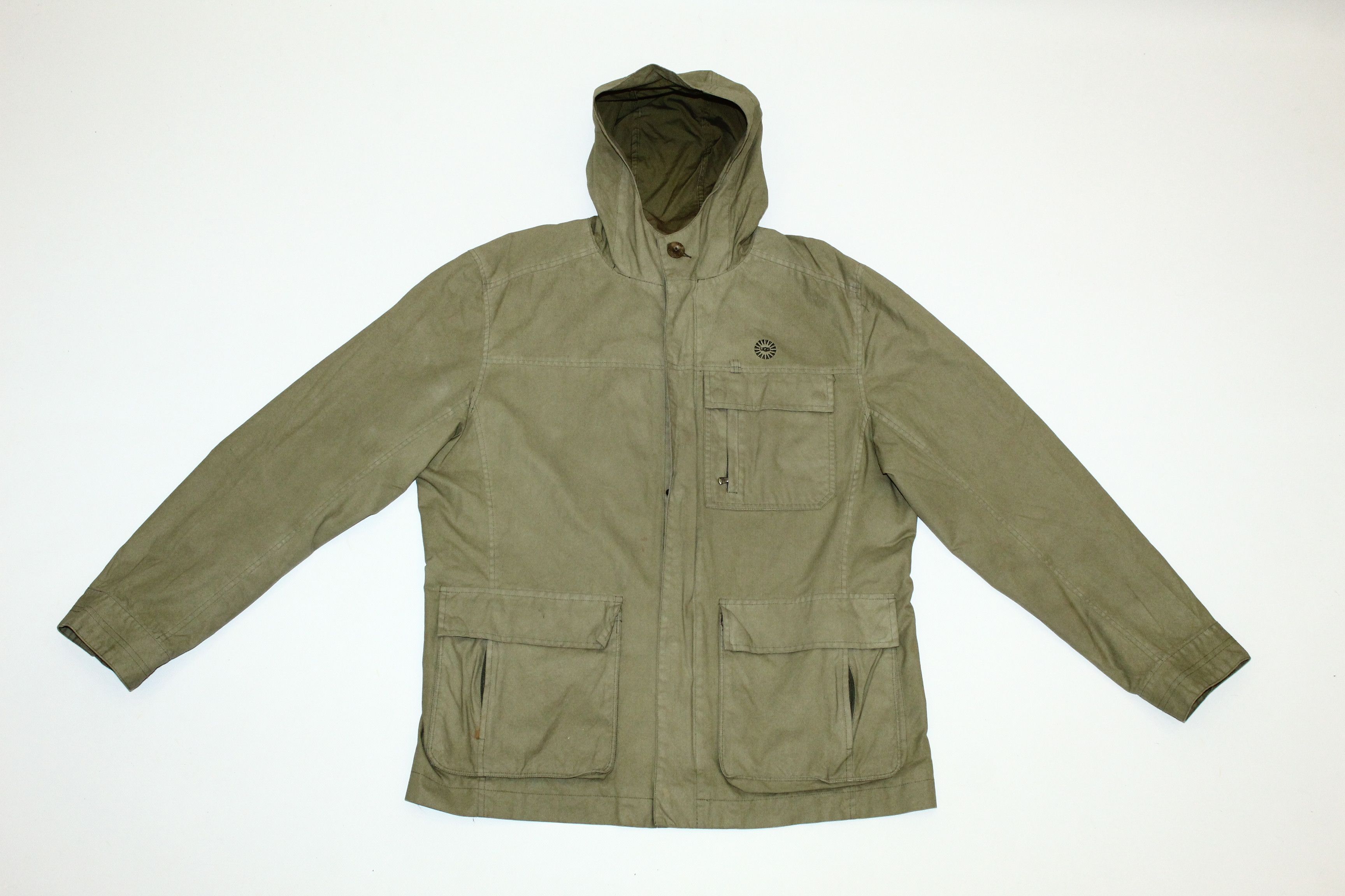 Ugg VTG🔥 UGG Australia Waxed Cotton Hooded Field Jacket Size US XL / EU 56 / 4 - 2 Thumbnail
