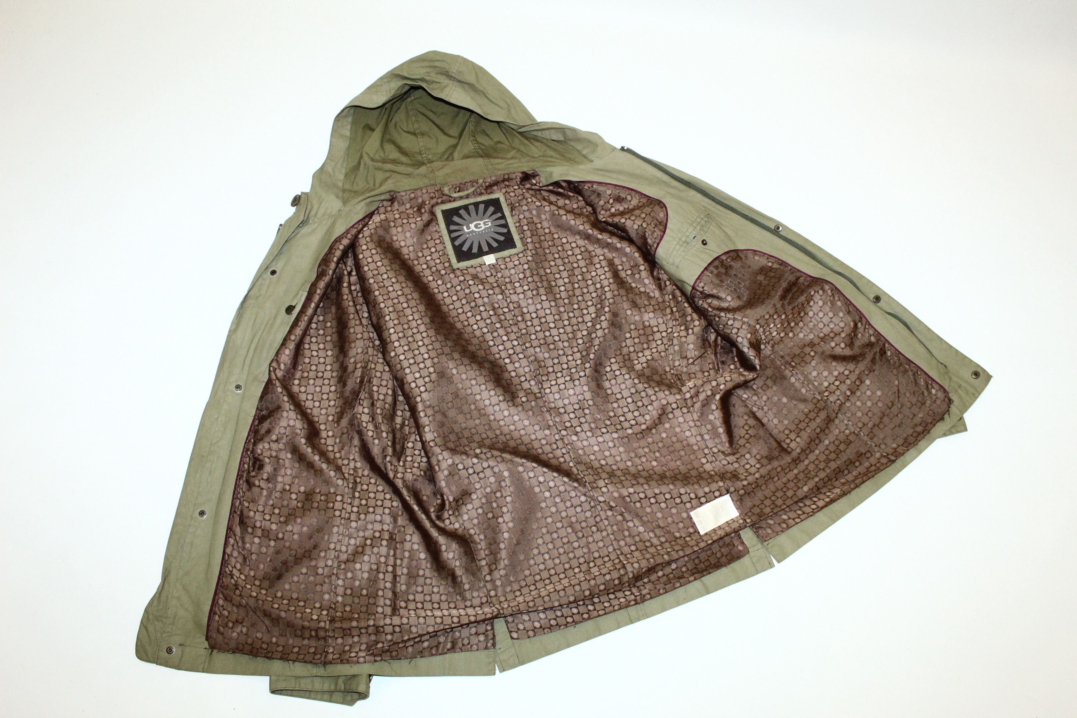 Ugg VTG🔥 UGG Australia Waxed Cotton Hooded Field Jacket Size US XL / EU 56 / 4 - 6 Thumbnail