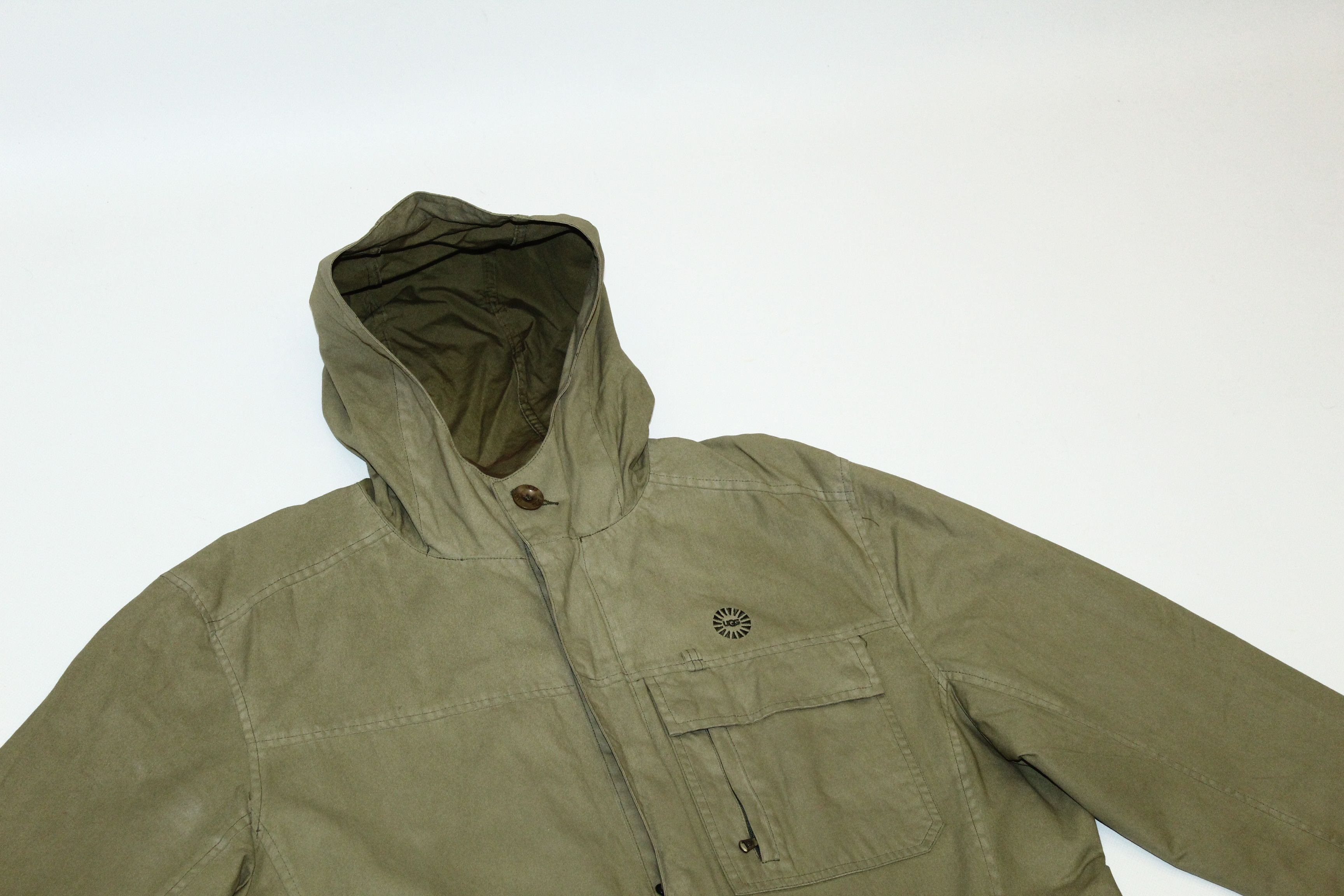 Ugg VTG🔥 UGG Australia Waxed Cotton Hooded Field Jacket Size US XL / EU 56 / 4 - 3 Thumbnail