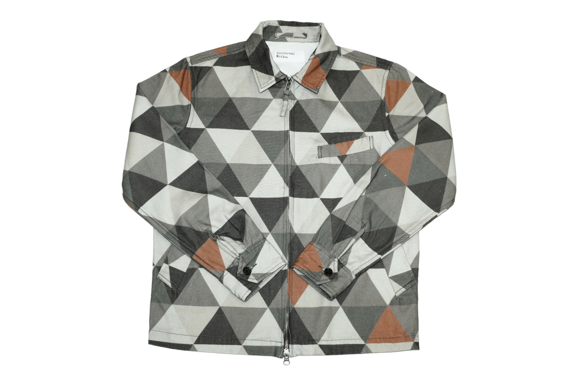 image of Universal Works 3D Geometric Patterns Twill Denim Jacket in Mix, Men's (Size Small)