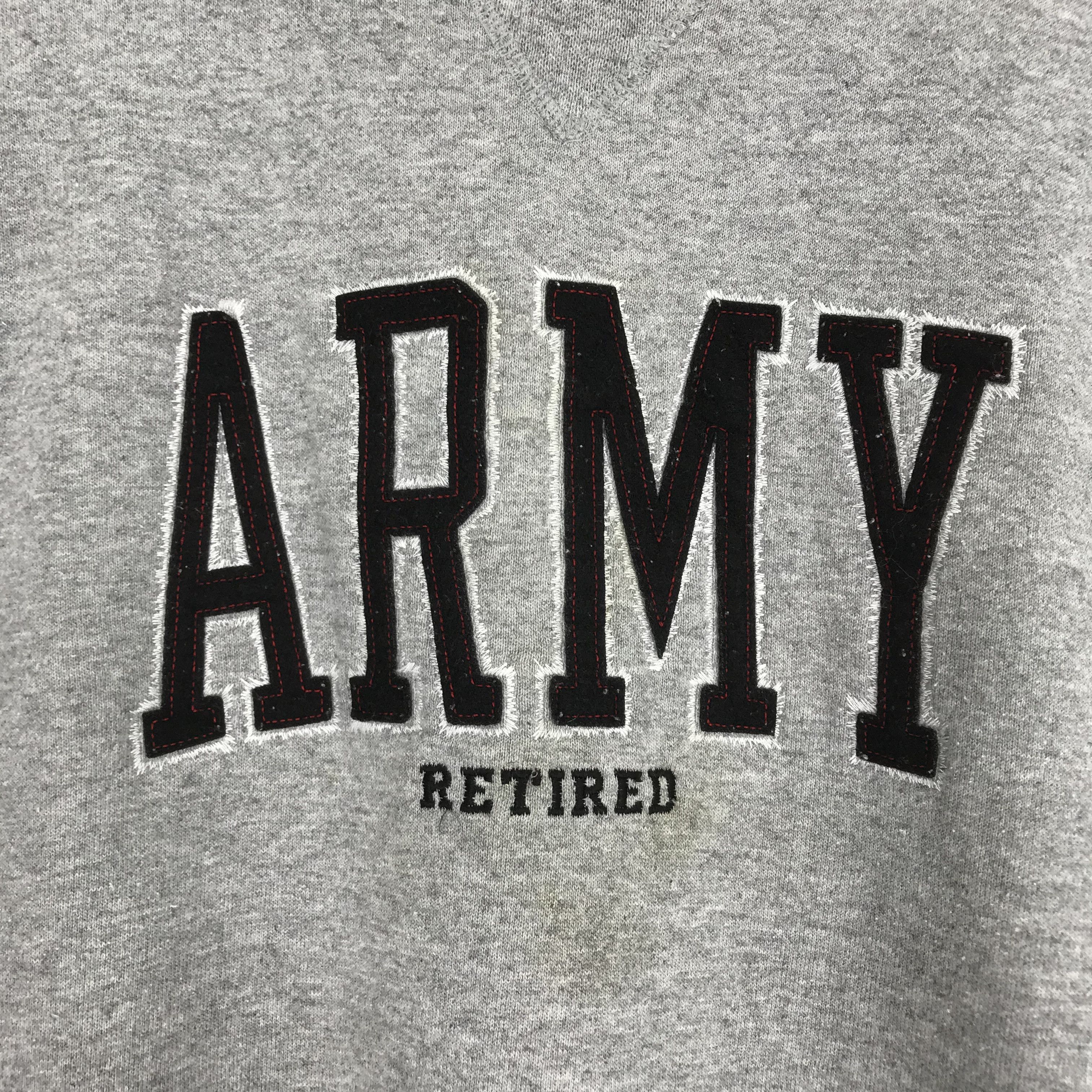 Vintage Vintage Army Retired By Soffe Gray Sweater Army Crewneck Size US L / EU 52-54 / 3 - 4 Thumbnail