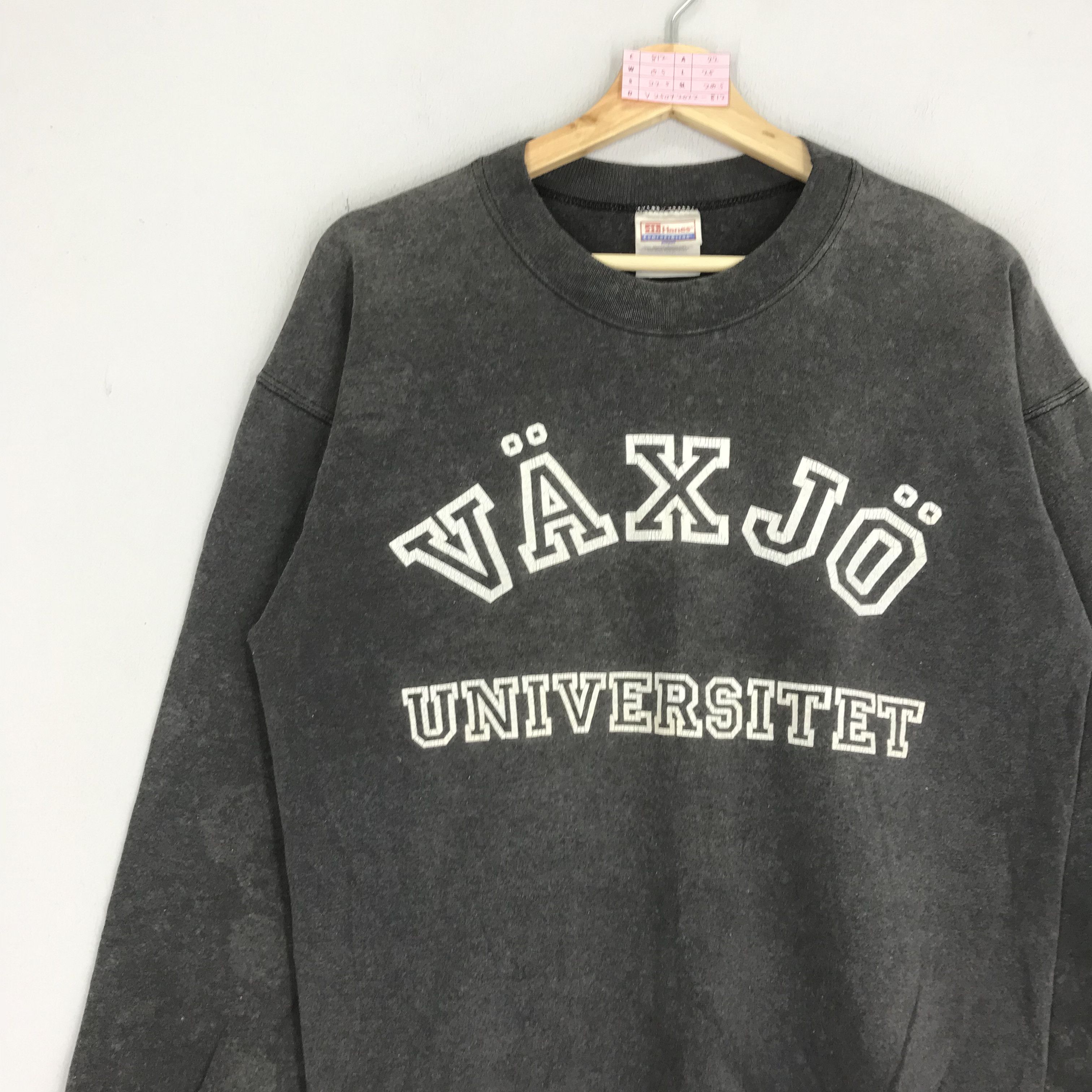 Hanes Vintage Vaxjo University College Logo Sweater Size US M / EU 48-50 / 2 - 3 Thumbnail