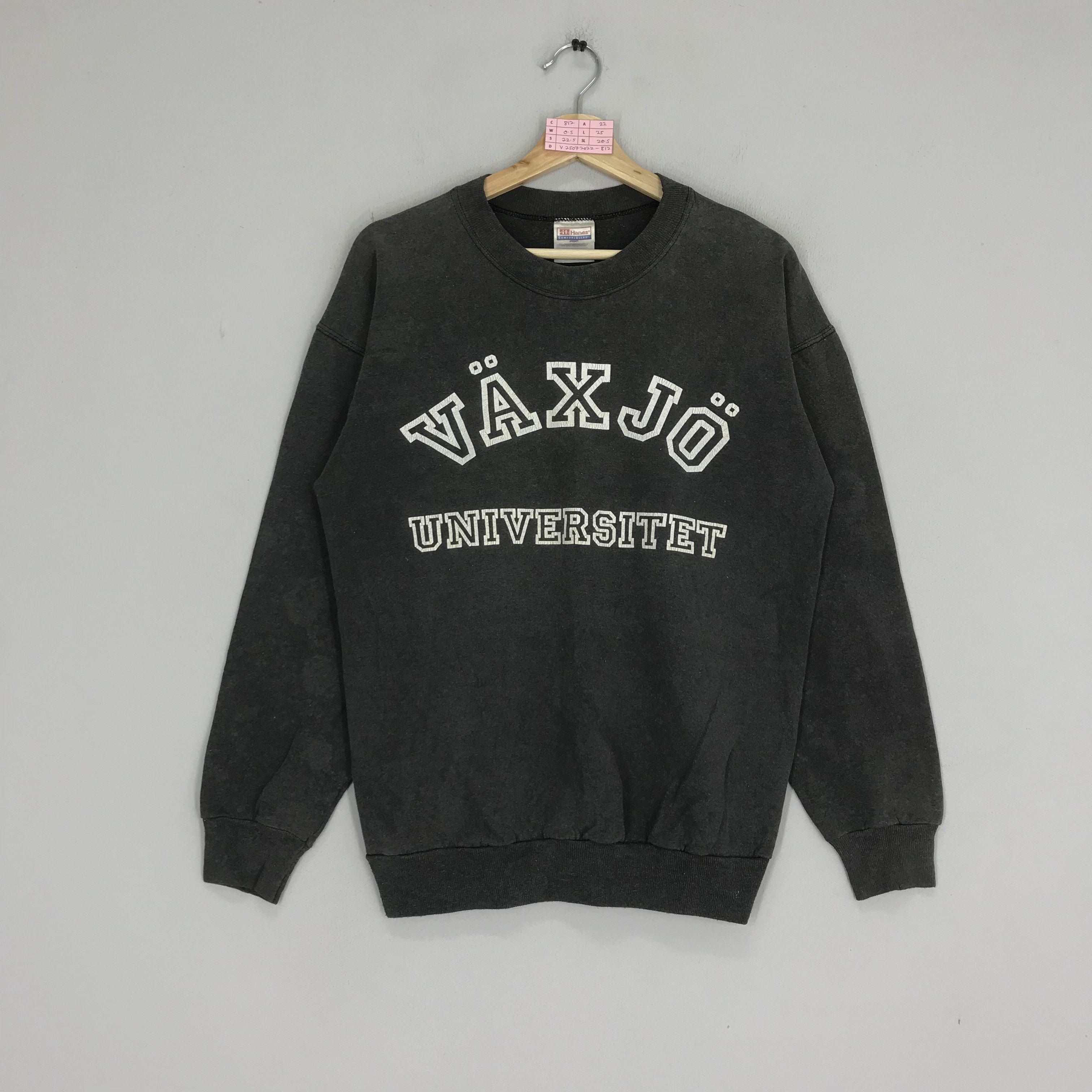 Hanes Vintage Vaxjo University College Logo Sweater Size US M / EU 48-50 / 2 - 1 Thumbnail