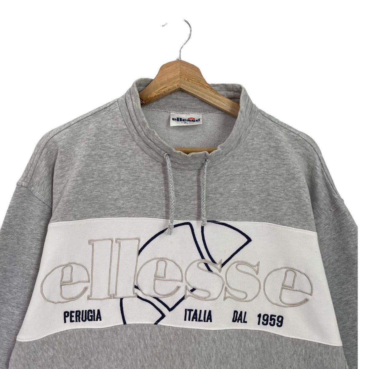 Ellesse × Vintage Vintage Ellesse Big Logo Embroidered Turtleneck Sweatshirt Size US L / EU 52-54 / 3 - 4 Thumbnail