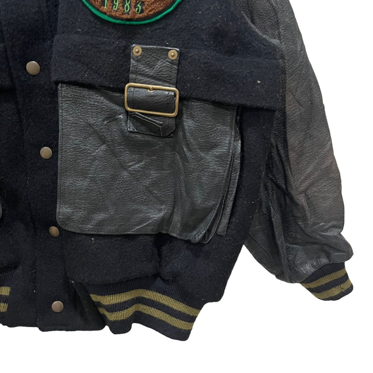 BIGI × Japanese Brand Vtg BIGI Bondage Cargo Inspired Issey Miyake Varsity Jacket Size US M / EU 48-50 / 2 - 5 Thumbnail