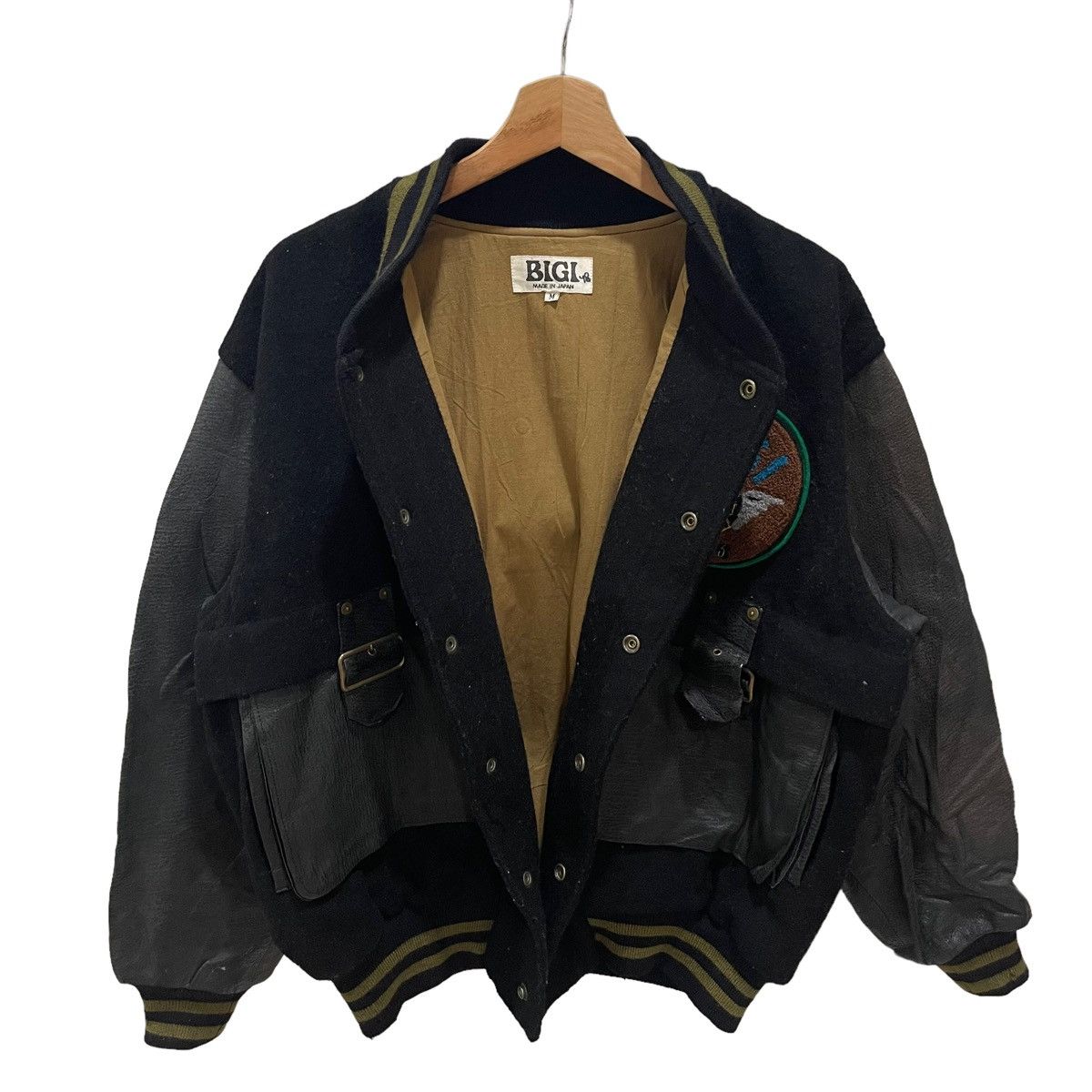 BIGI × Japanese Brand Vtg BIGI Bondage Cargo Inspired Issey Miyake Varsity Jacket Size US M / EU 48-50 / 2 - 8 Thumbnail