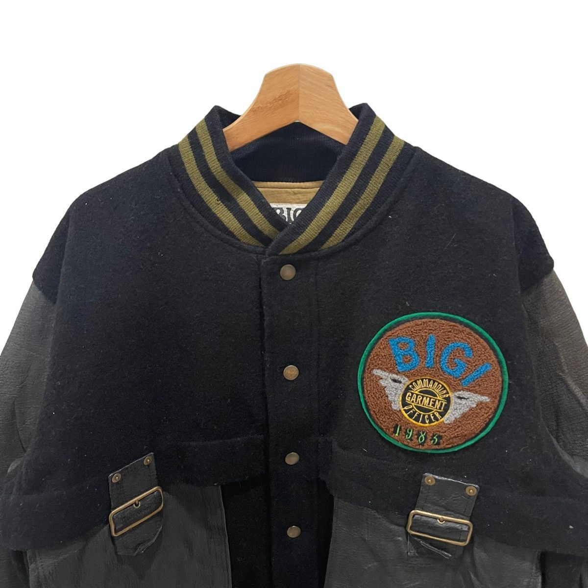 BIGI × Japanese Brand Vtg BIGI Bondage Cargo Inspired Issey Miyake Varsity Jacket Size US M / EU 48-50 / 2 - 2 Thumbnail