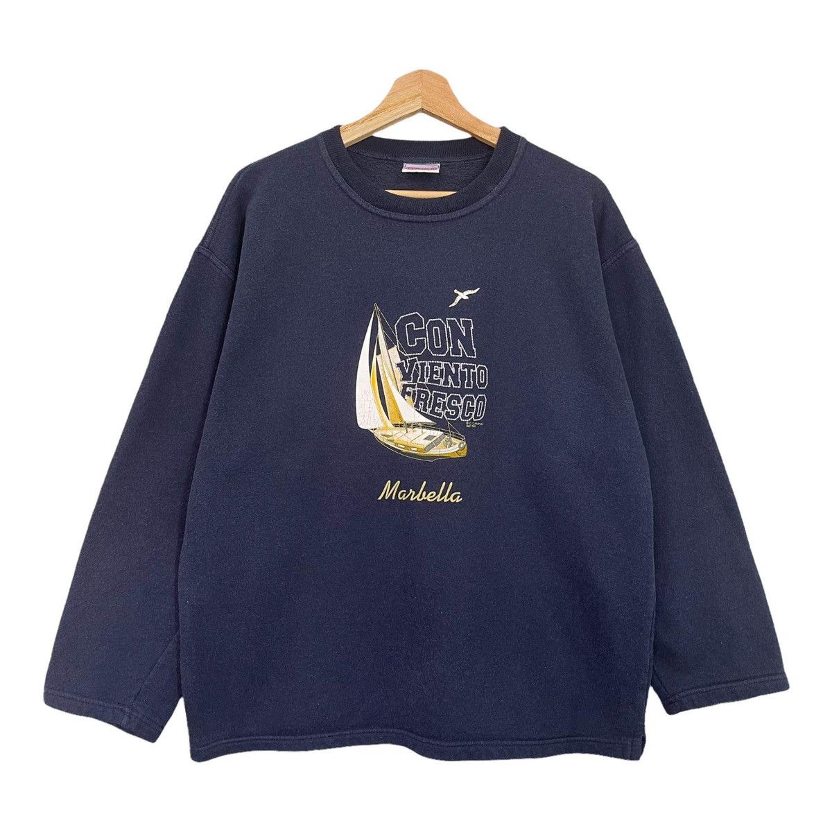 Vintage Vintage 90s Con Viento Fresco Marbella Crewneck Sweatshirt Size US M / EU 48-50 / 2 - 1 Thumbnail