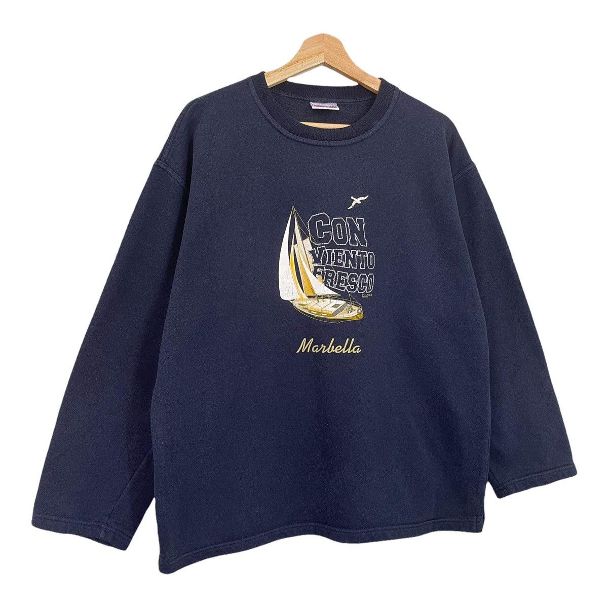 Vintage Vintage 90s Con Viento Fresco Marbella Crewneck Sweatshirt Size US M / EU 48-50 / 2 - 2 Thumbnail