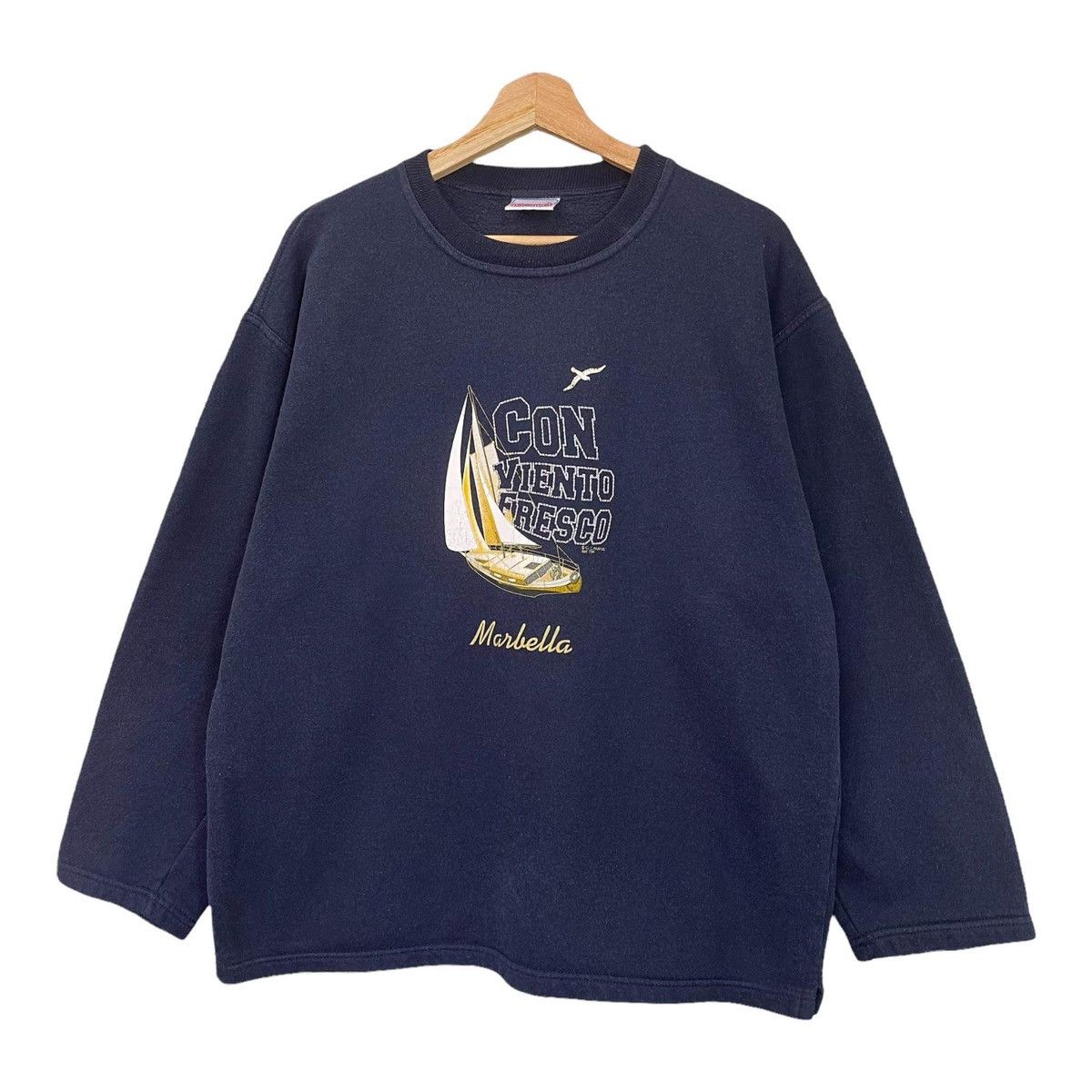 Vintage Vintage 90s Con Viento Fresco Marbella Crewneck Sweatshirt Size US M / EU 48-50 / 2 - 3 Thumbnail