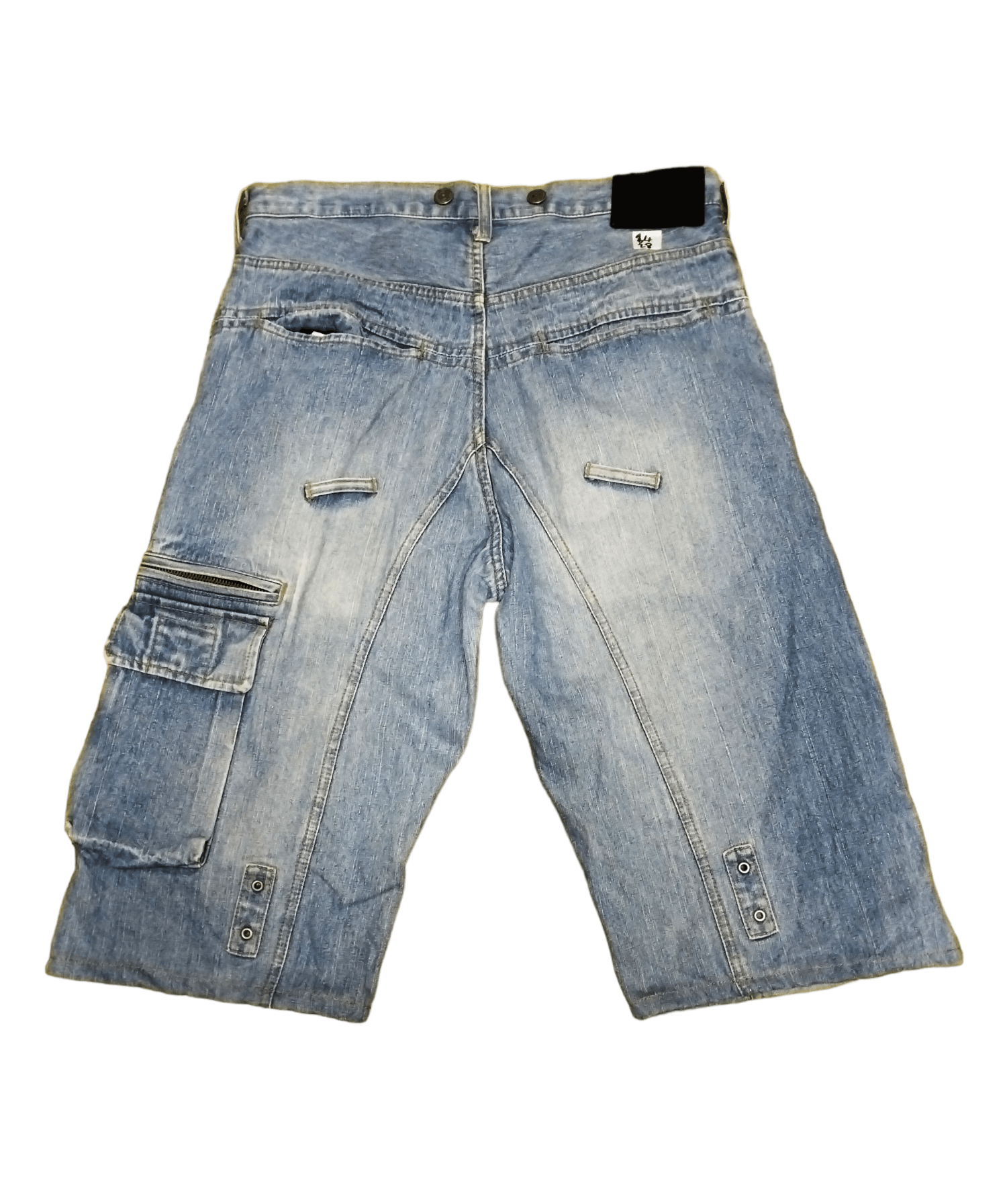 Japanese Brand PPFM Jeans Cargo Short Pant Size US 34 / EU 50 - 7 Thumbnail