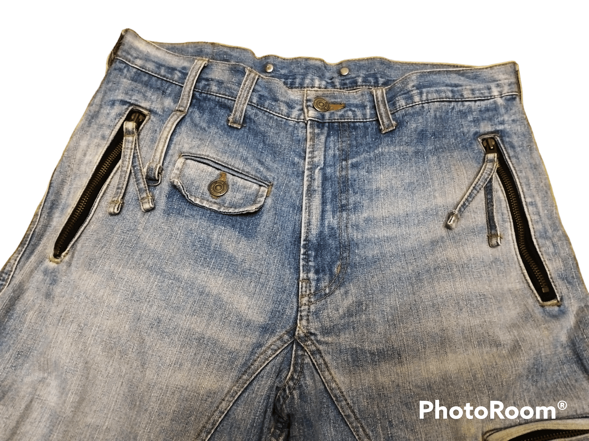 Japanese Brand PPFM Jeans Cargo Short Pant Size US 34 / EU 50 - 8 Thumbnail