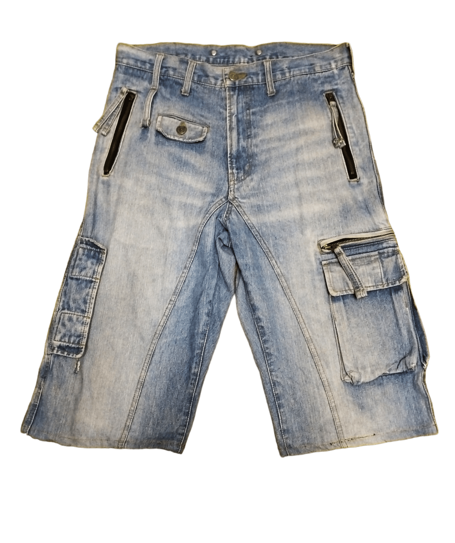Japanese Brand PPFM Jeans Cargo Short Pant Size US 34 / EU 50 - 1 Thumbnail